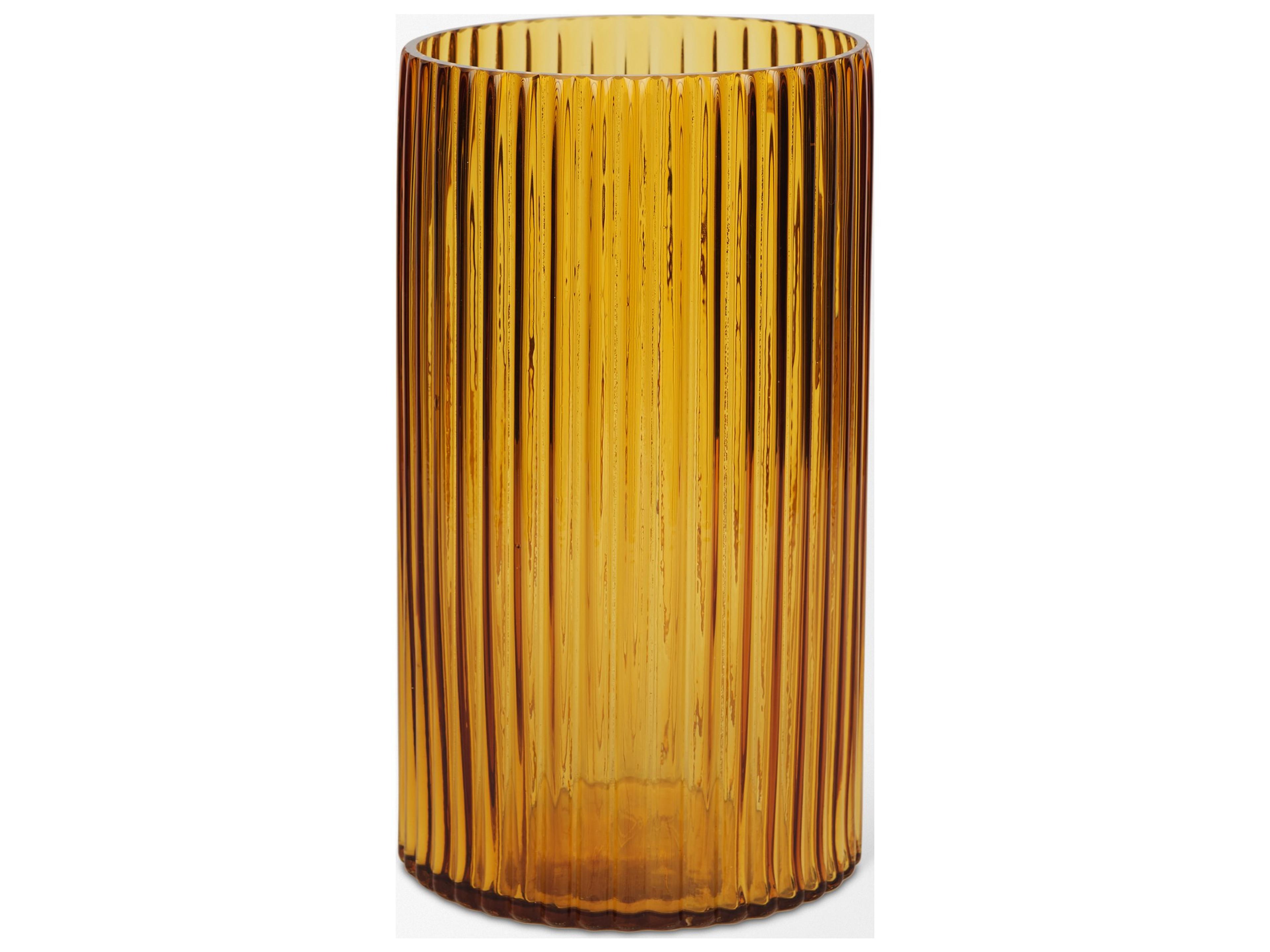Mercana Dawn Tall Amber Glass Vase