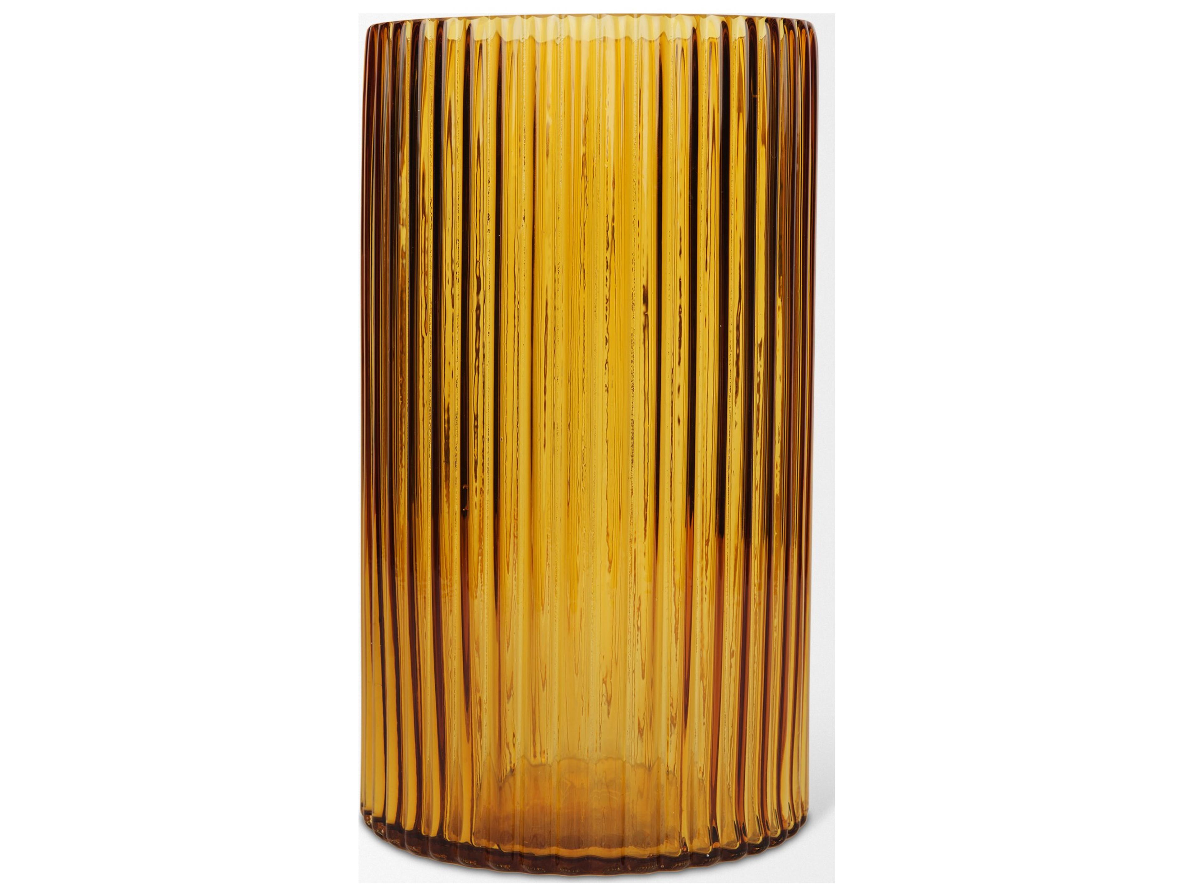 Mercana Dawn Tall Amber Glass Vase