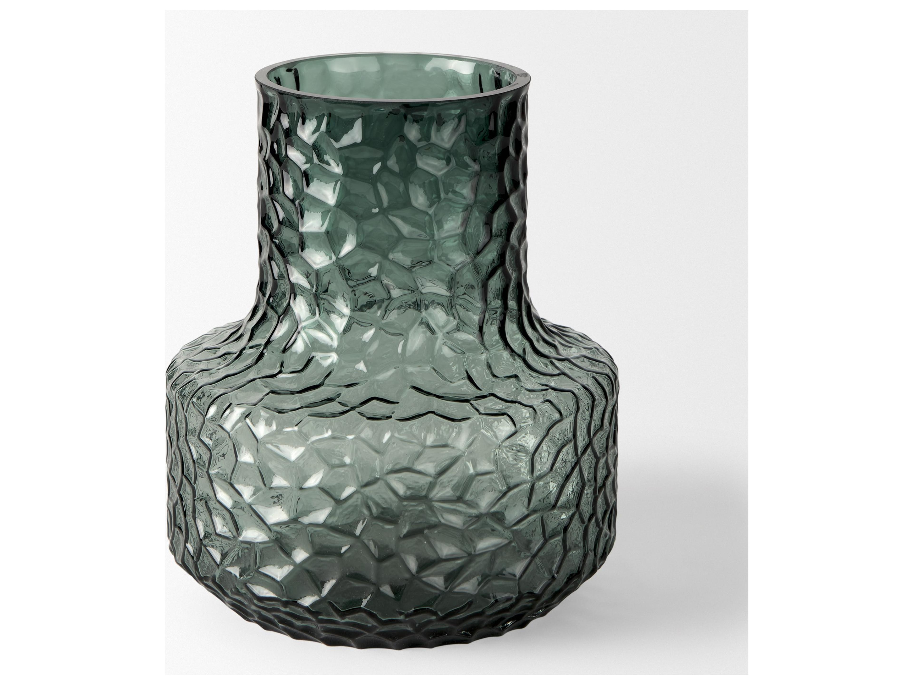 Mercana Jolene Short Green Glass Vase