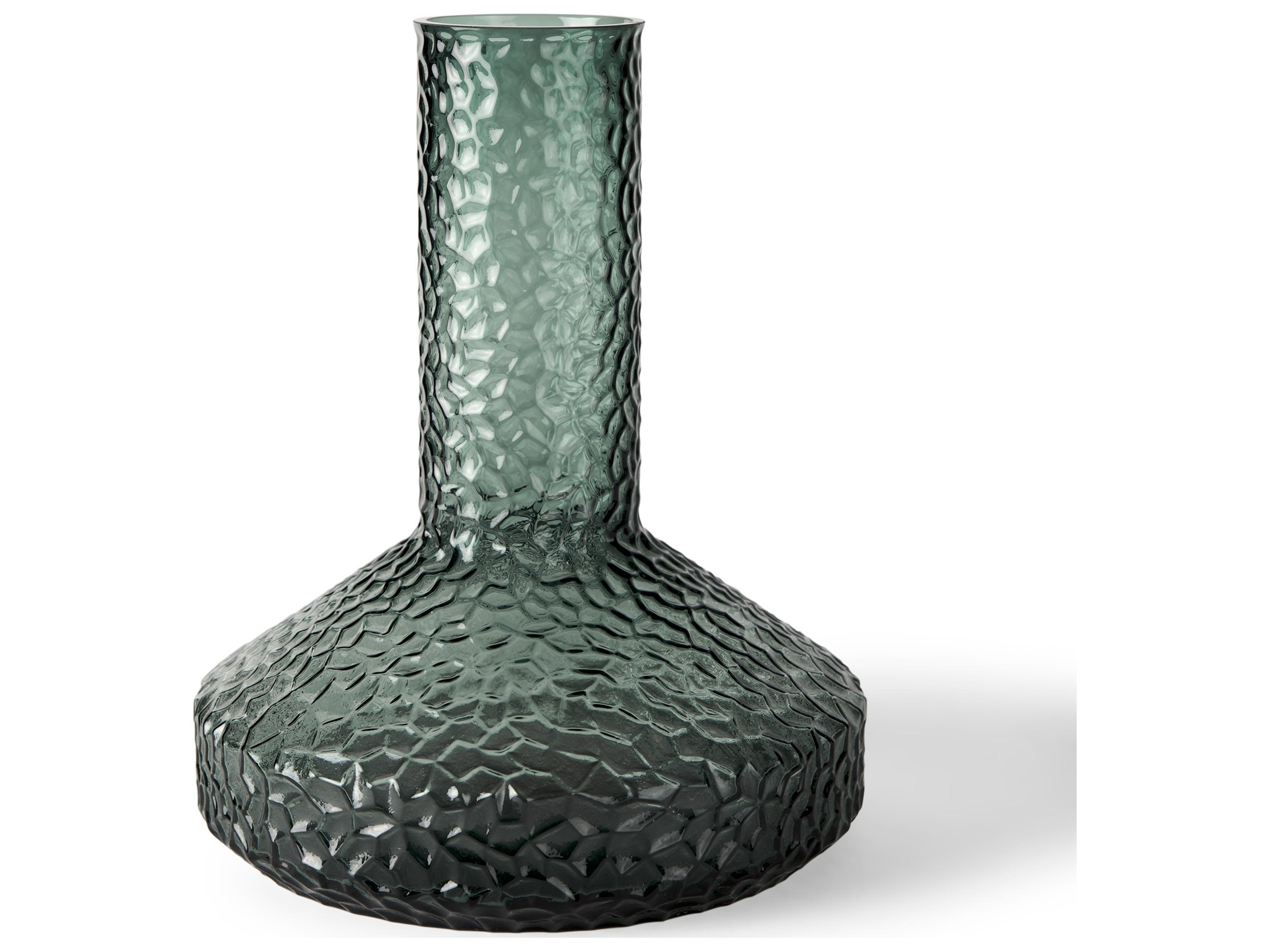 Jolene Tall Green Glass Vase