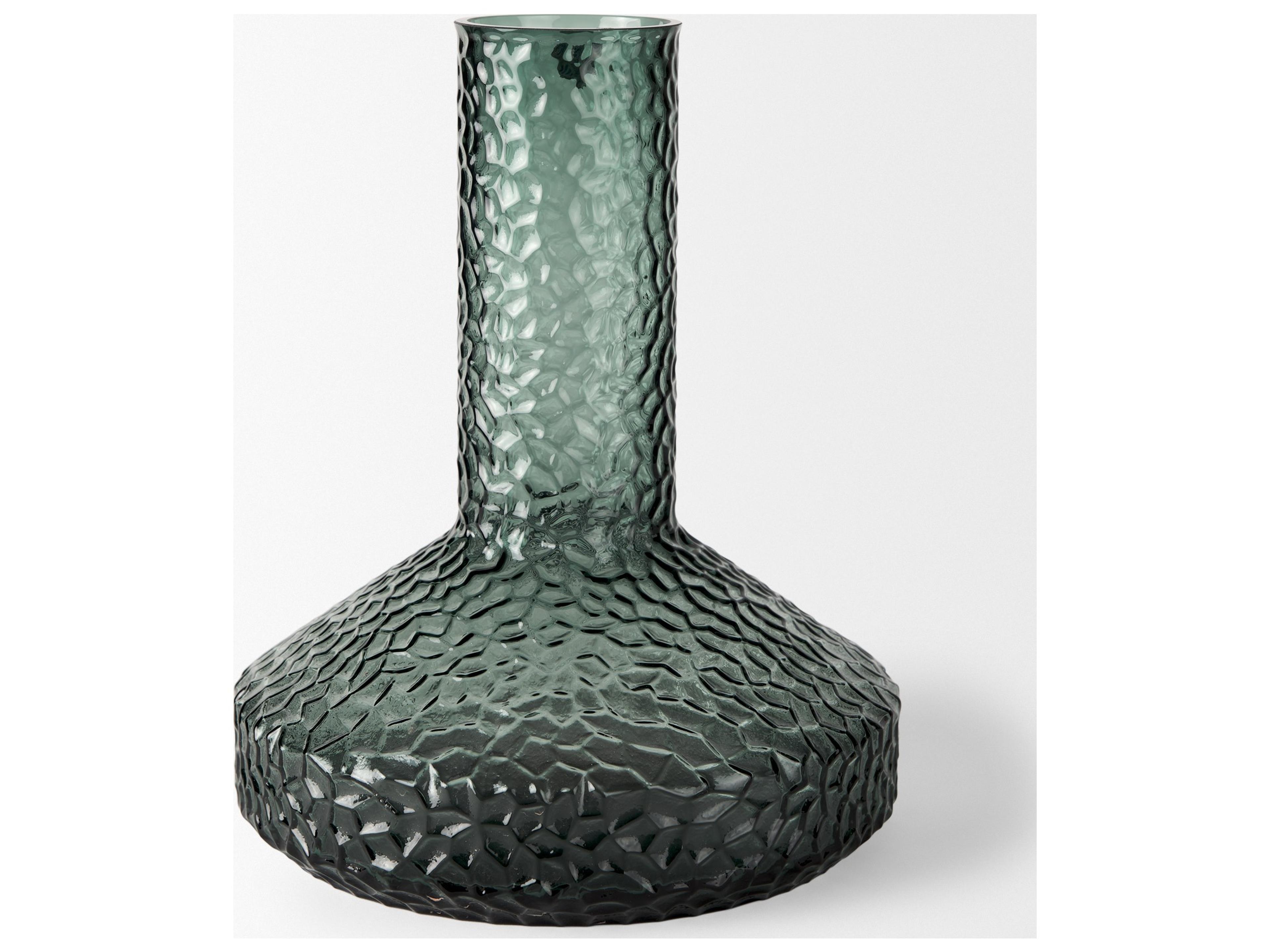 Mercana Jolene Tall Green Glass Vase