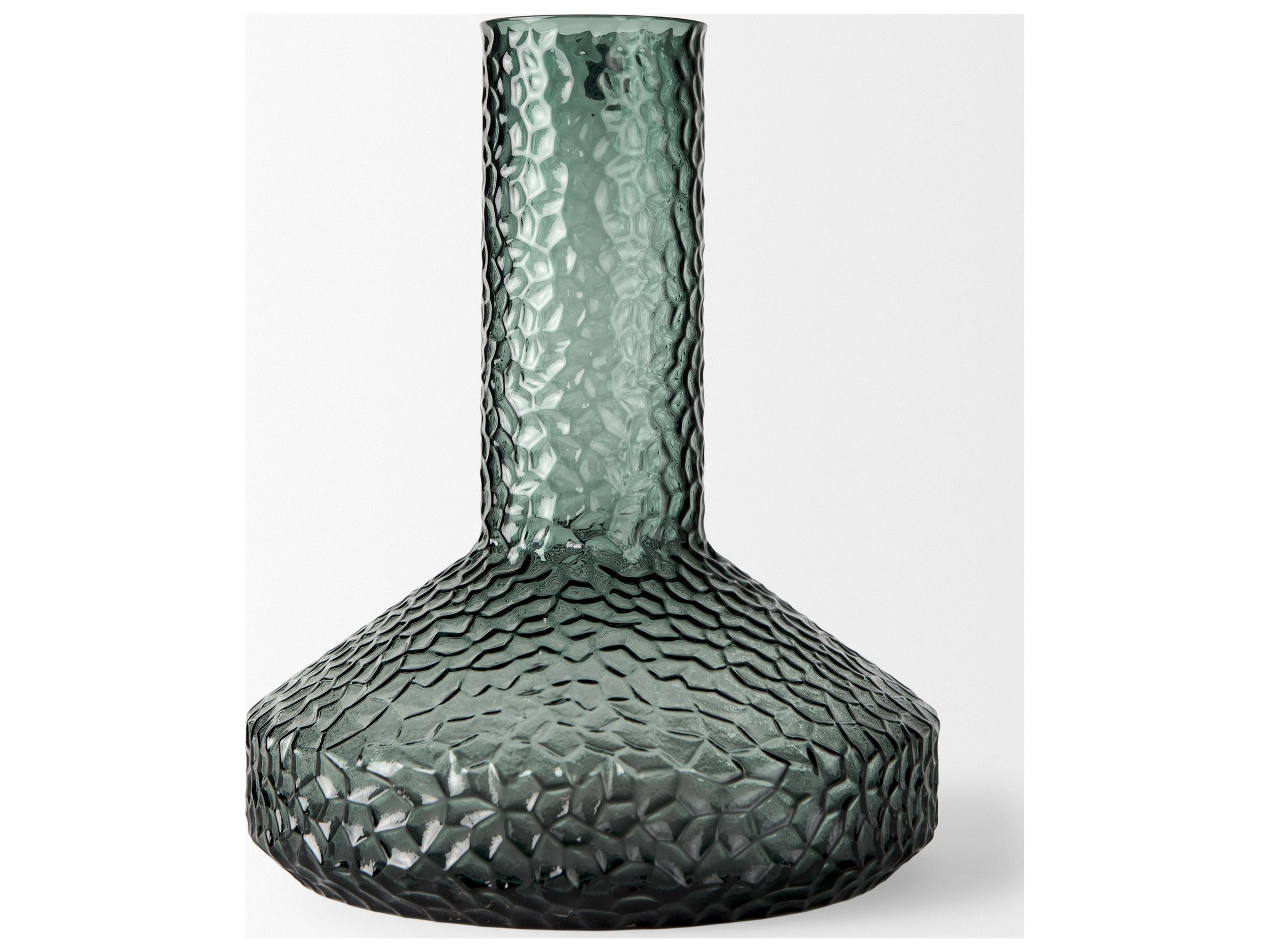 Mercana Jolene Tall Green Glass Vase