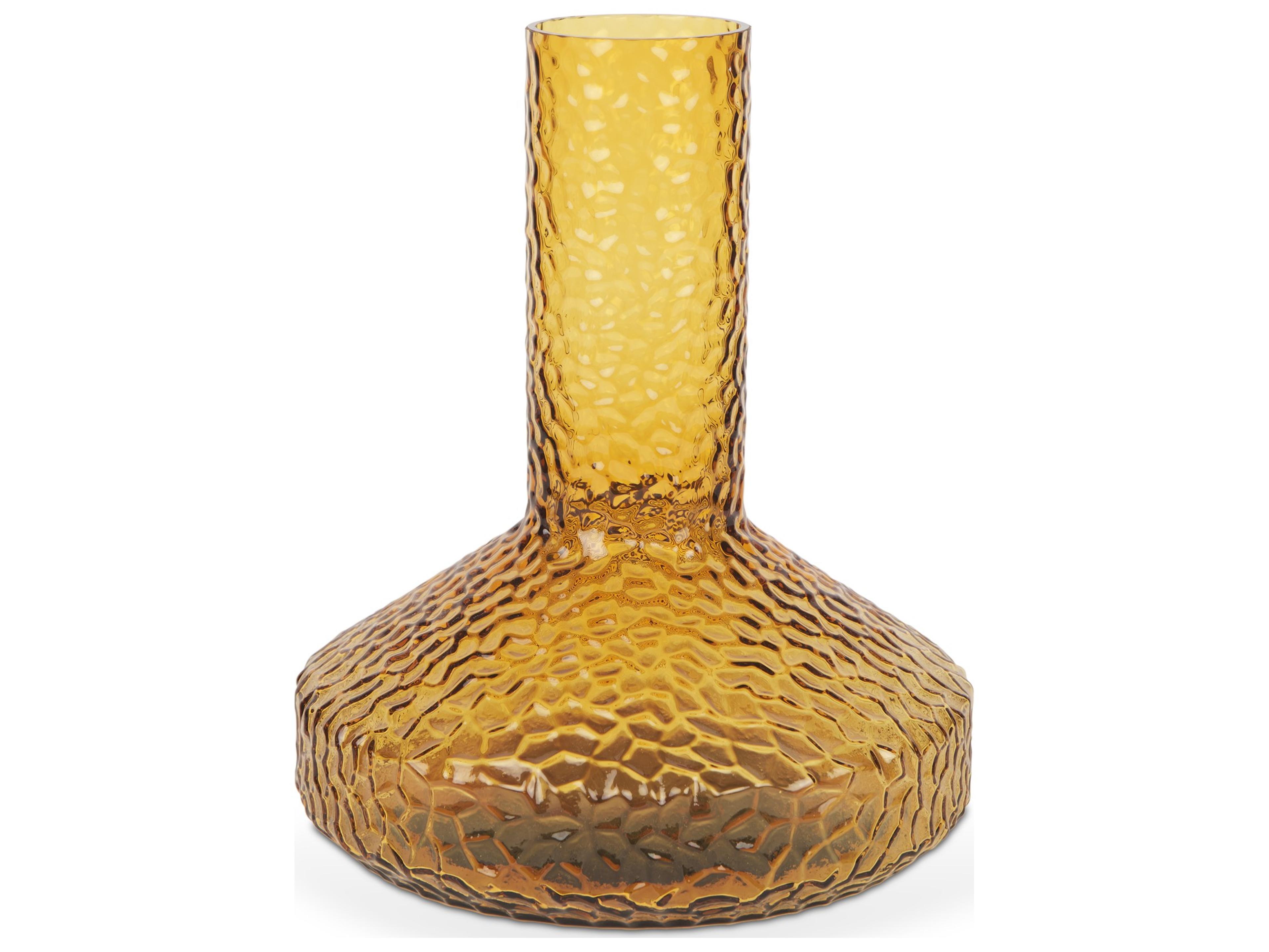 Jolene Tall  Amber Glass Vase