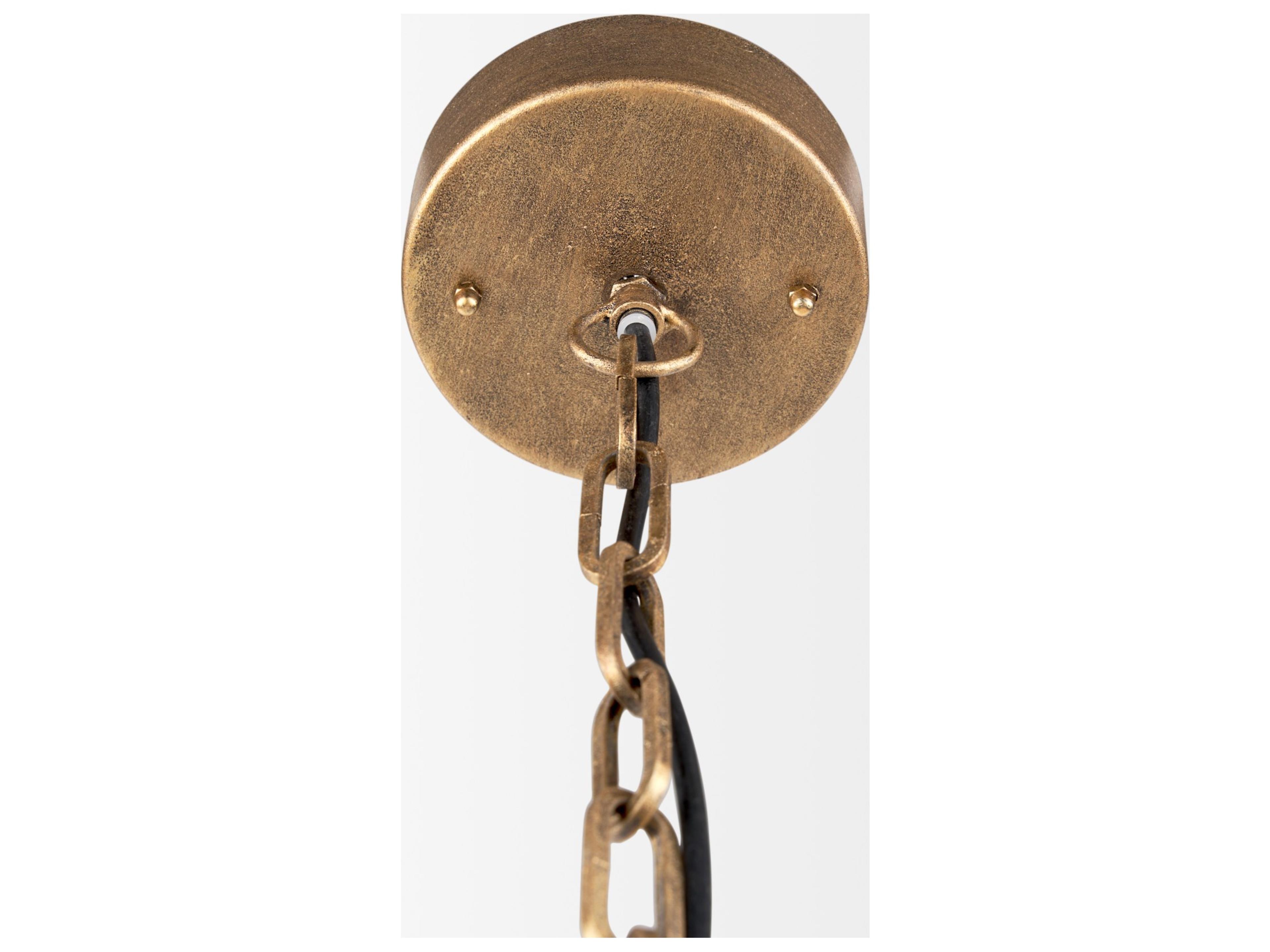 Mercana Rhone Gold Metal and Wood Beaded Chandelier