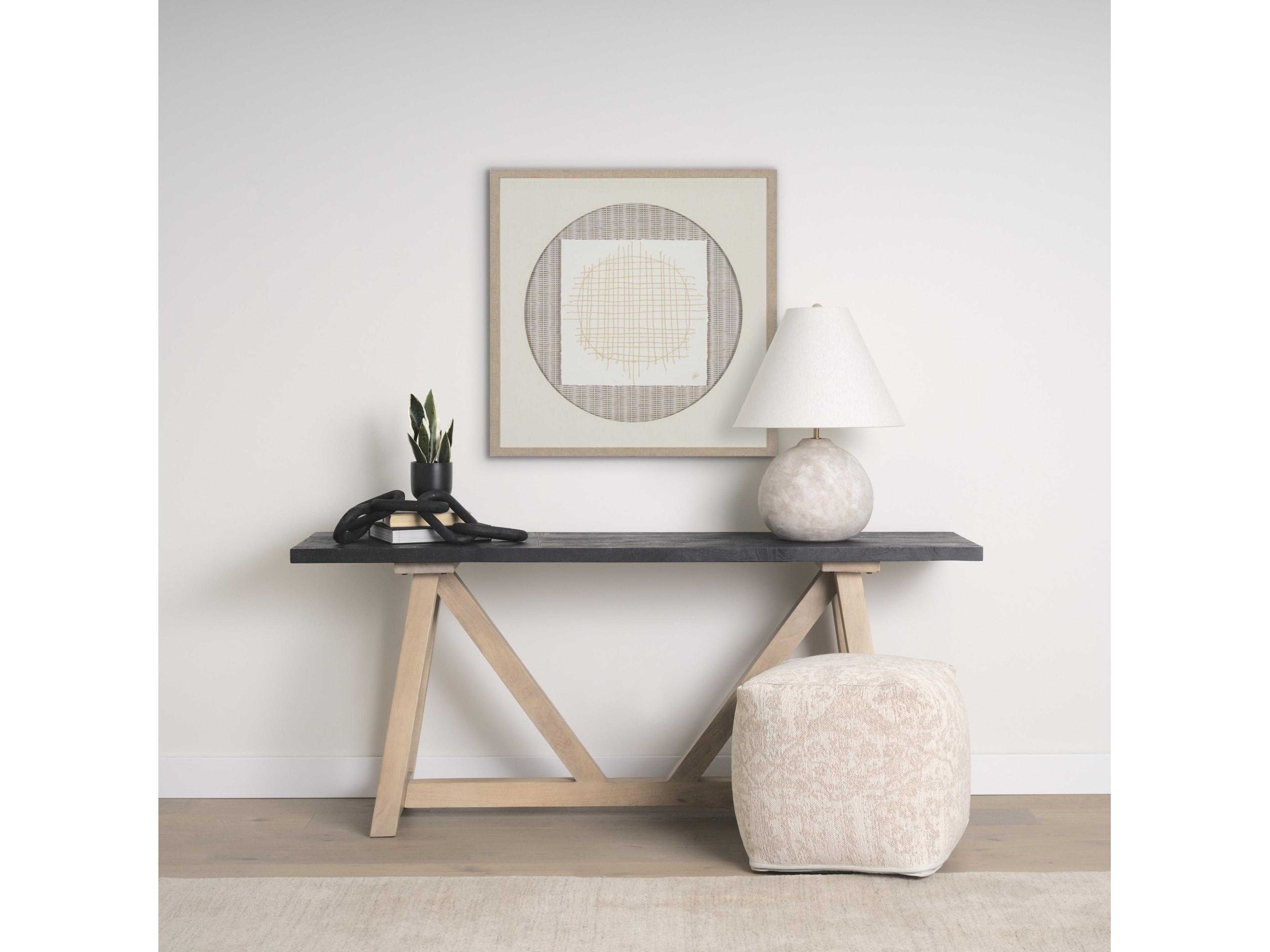 Mercana Khloe Small Cream Pouf