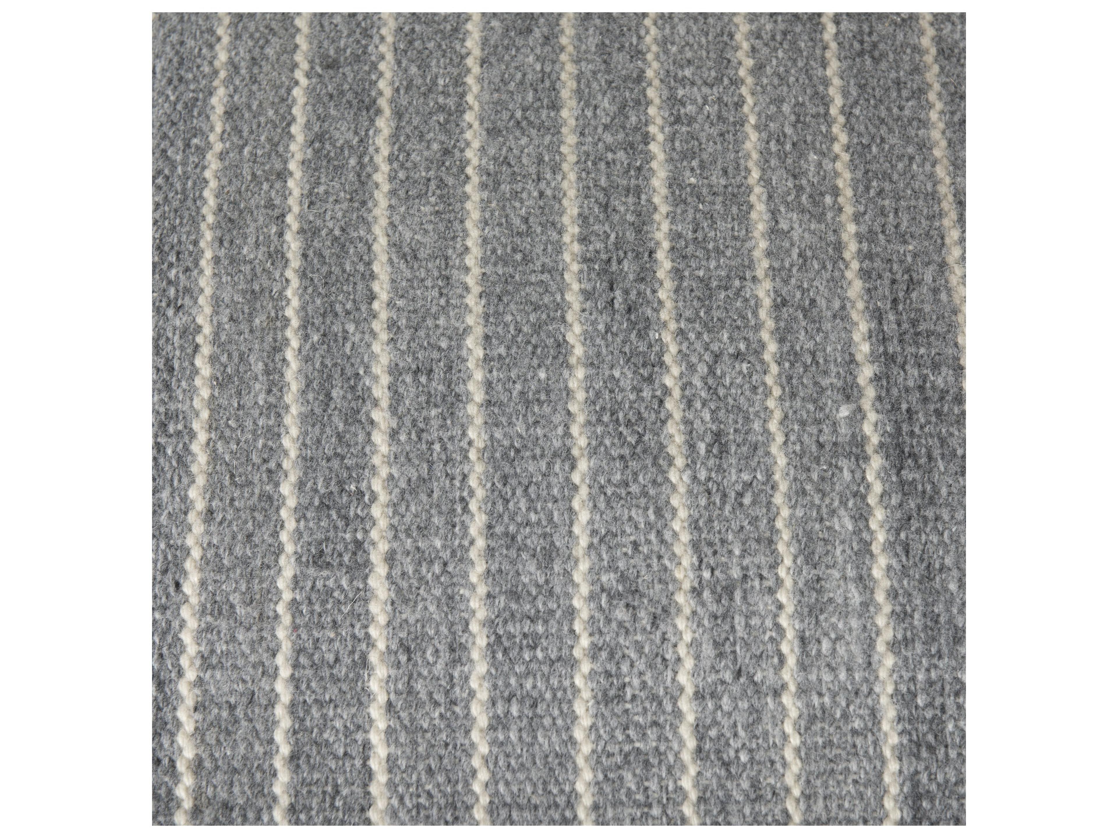 Mercana Kensie Large Blue Striped Pouf