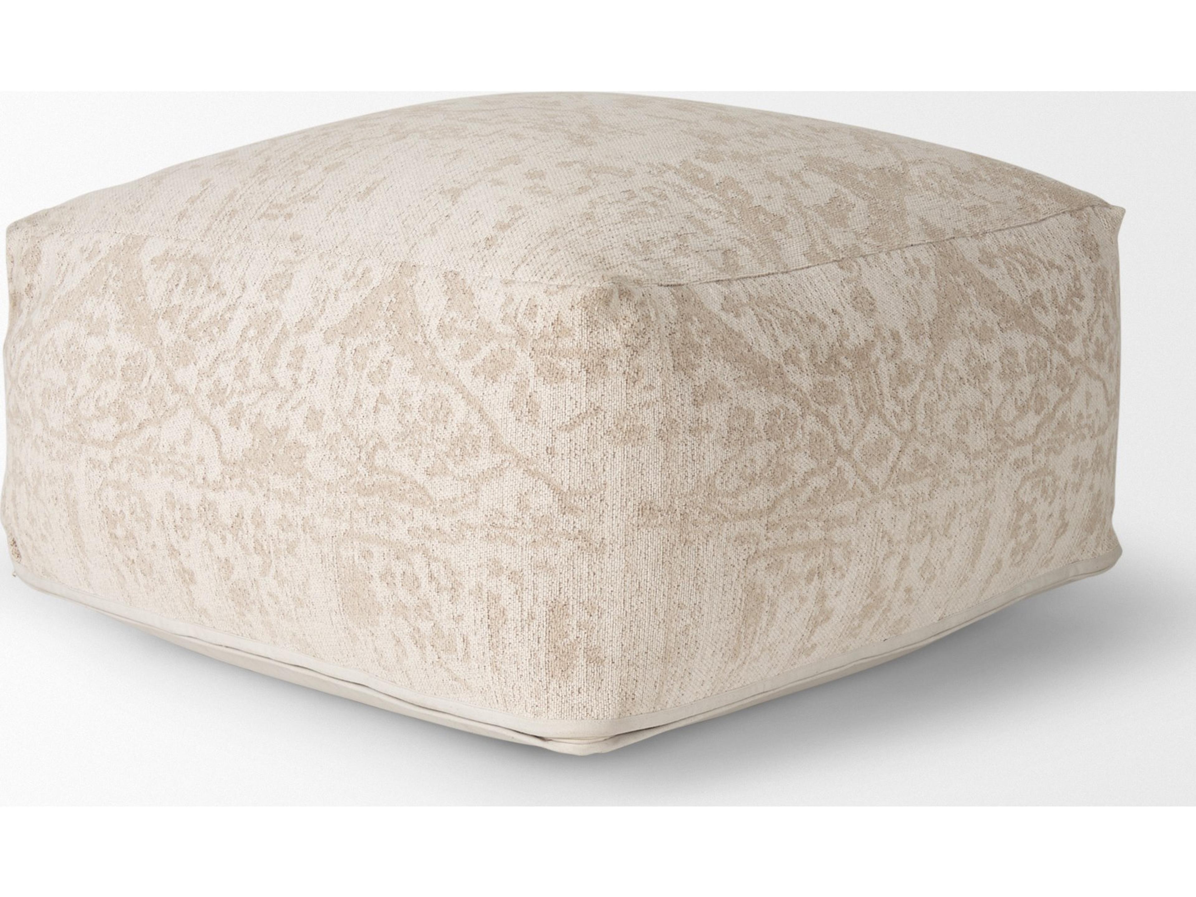 Mercana Khloe Large Cream Pouf