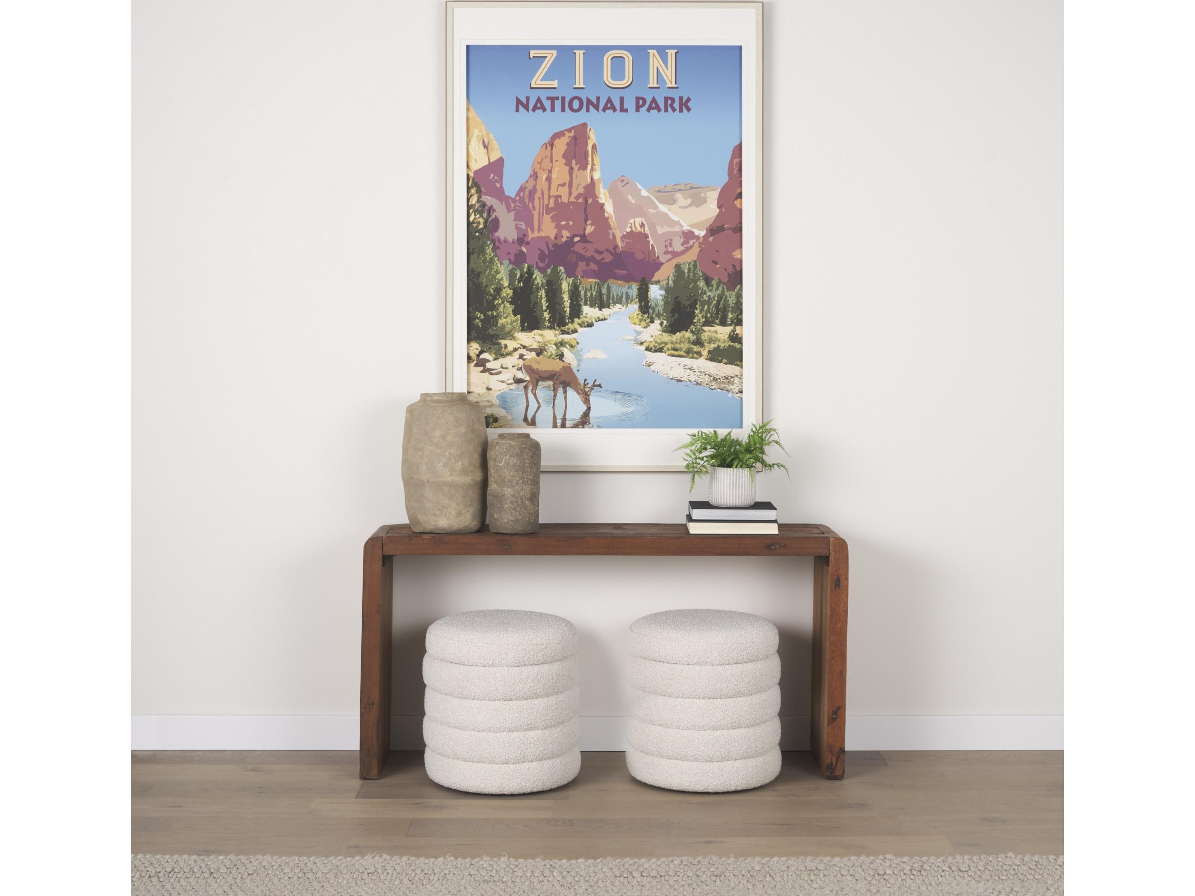 Mercana Elise Cream Boucle Upholstered Storage Ottoman