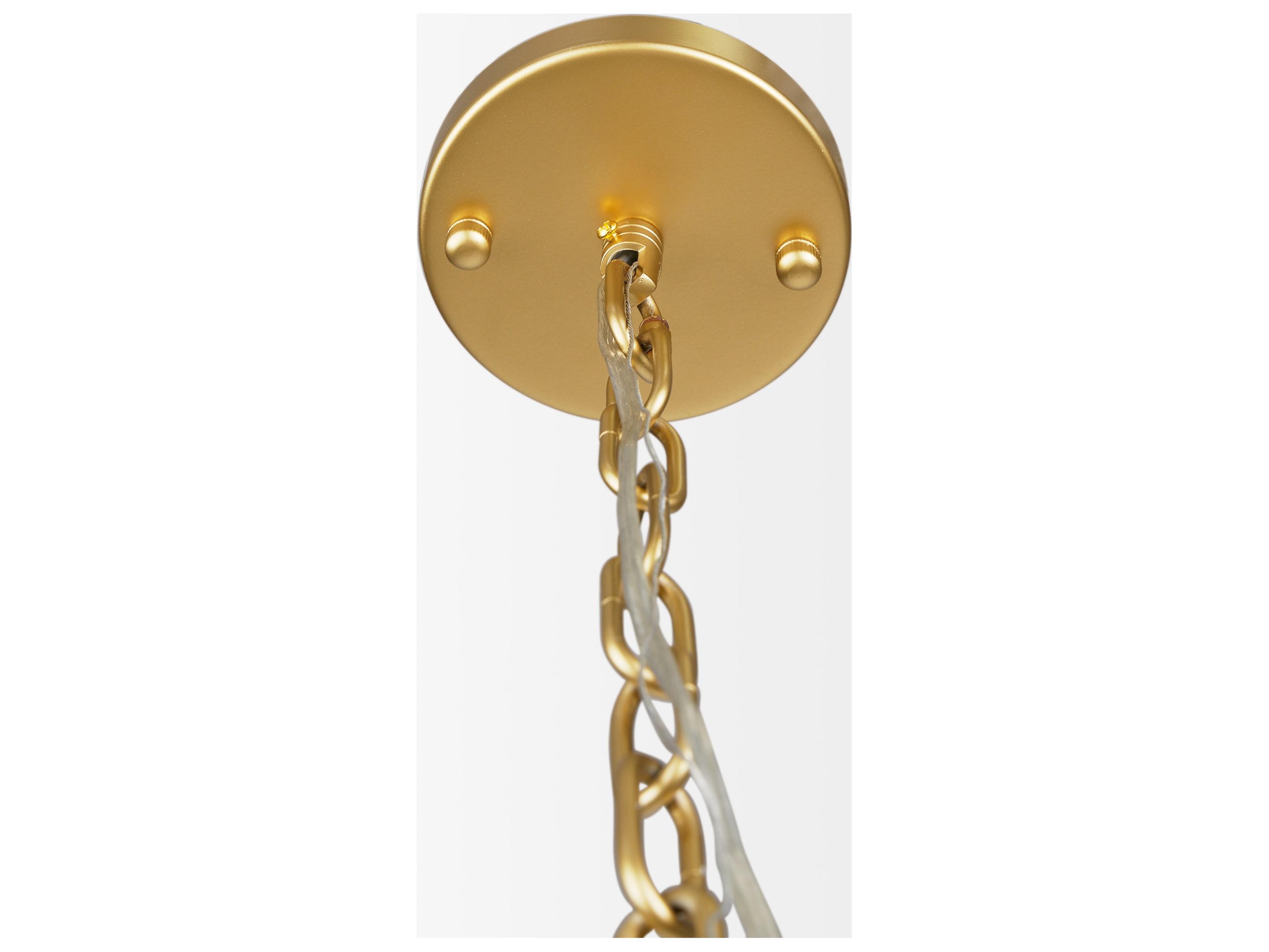 Mercana Edie Brushed Gold Metal w/ Frosted Glass Globe 1-Light Pendant