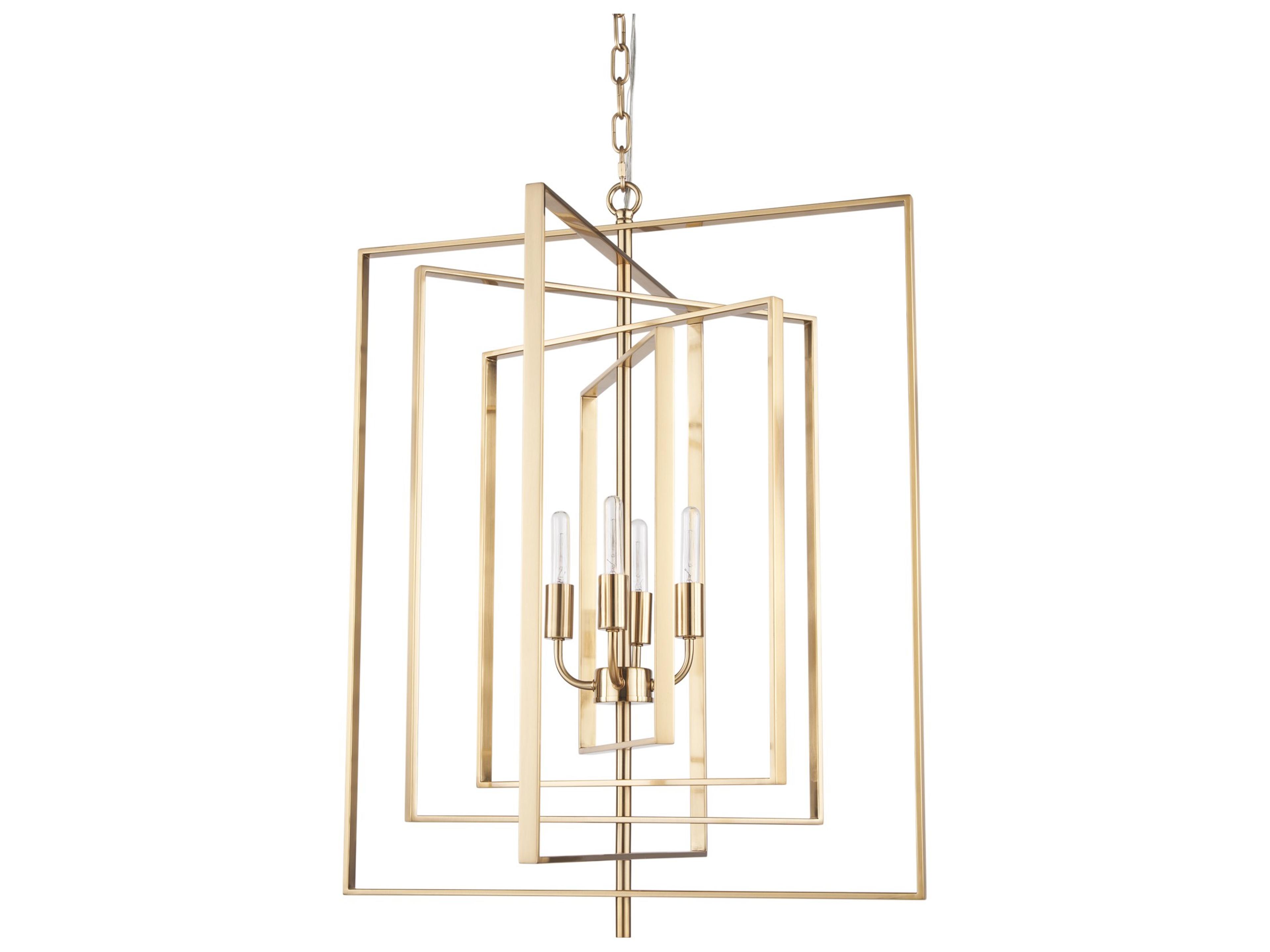 Mercana Colleen Antiqued Gold Metal 4-Light Chandelier