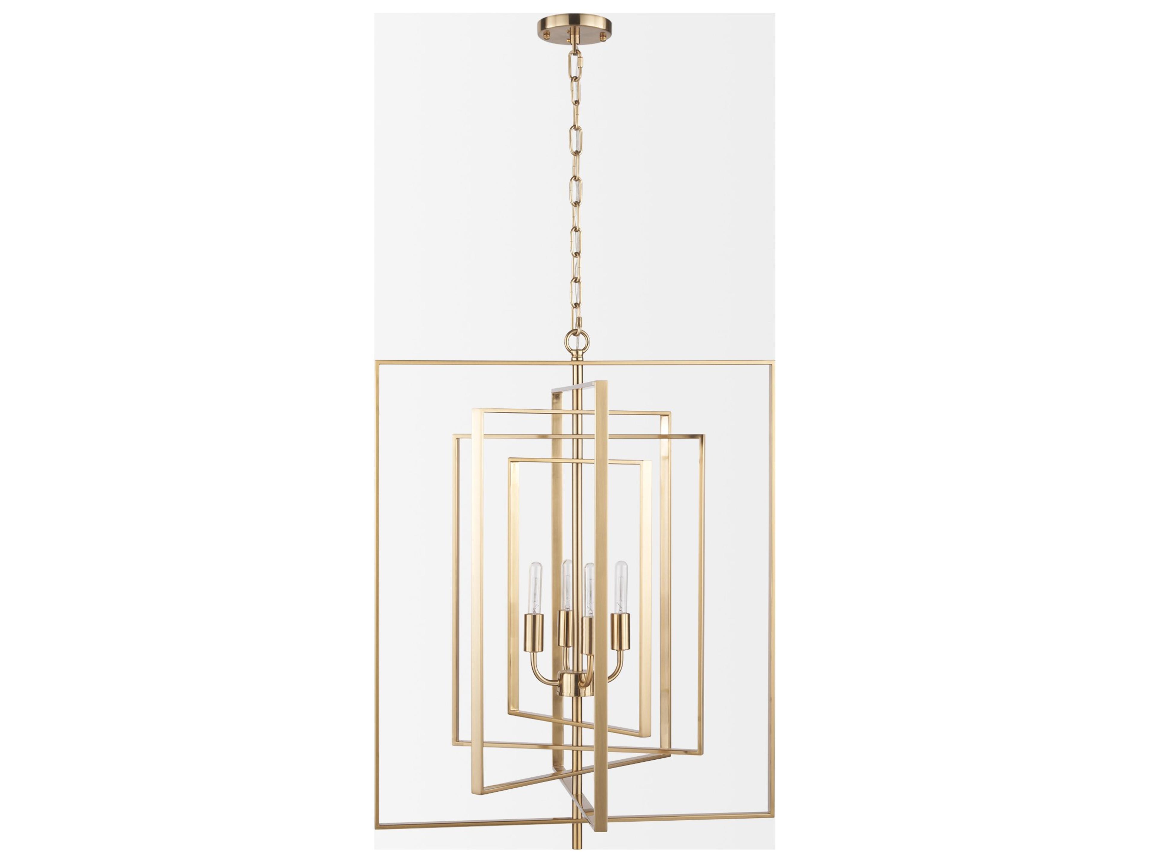 Mercana Colleen Antiqued Gold Metal 4-Light Chandelier
