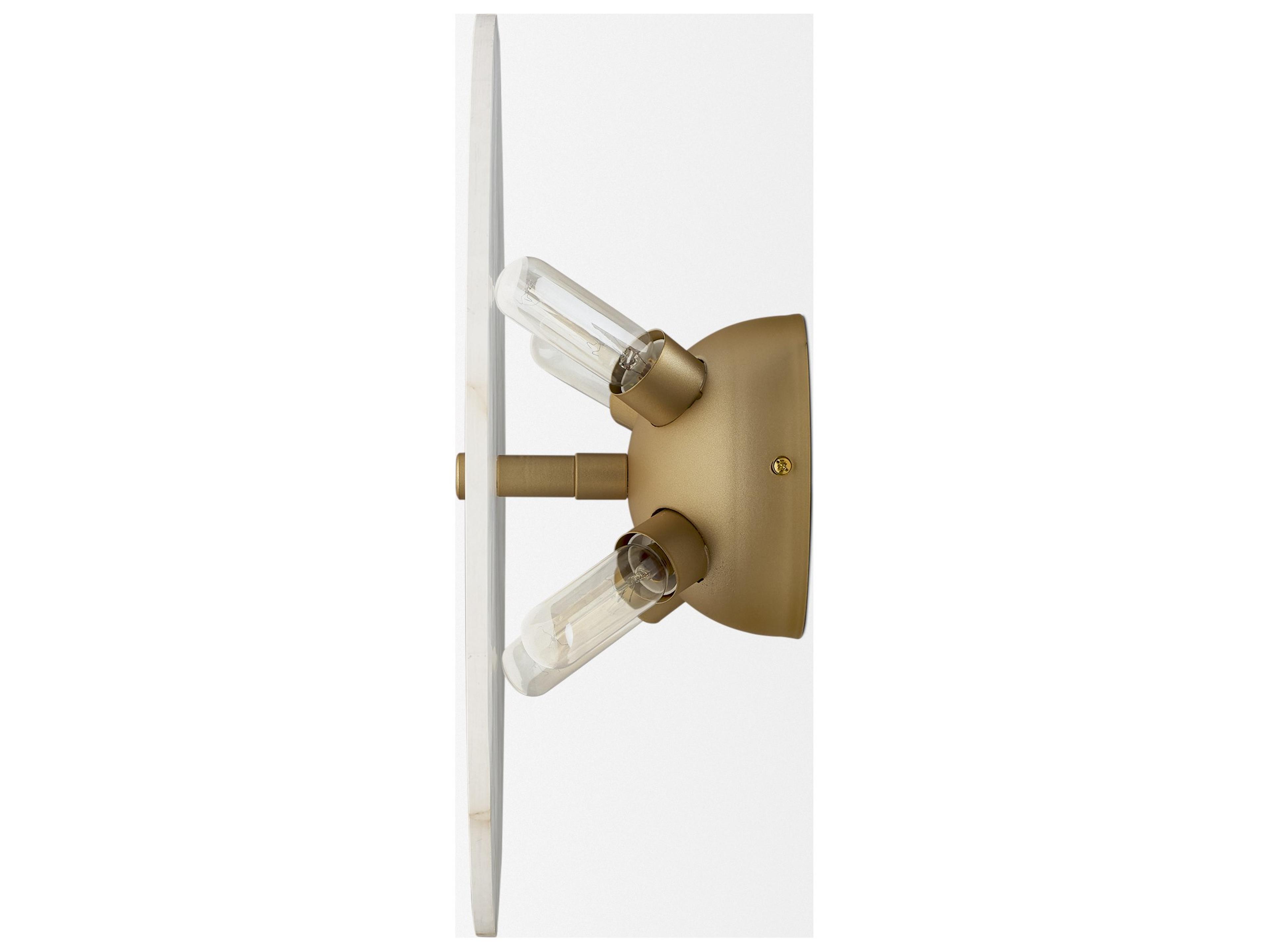Mercana Dolly Brushed Gold Metal w/ Alabaster Shade 4-Light Wall Sconce