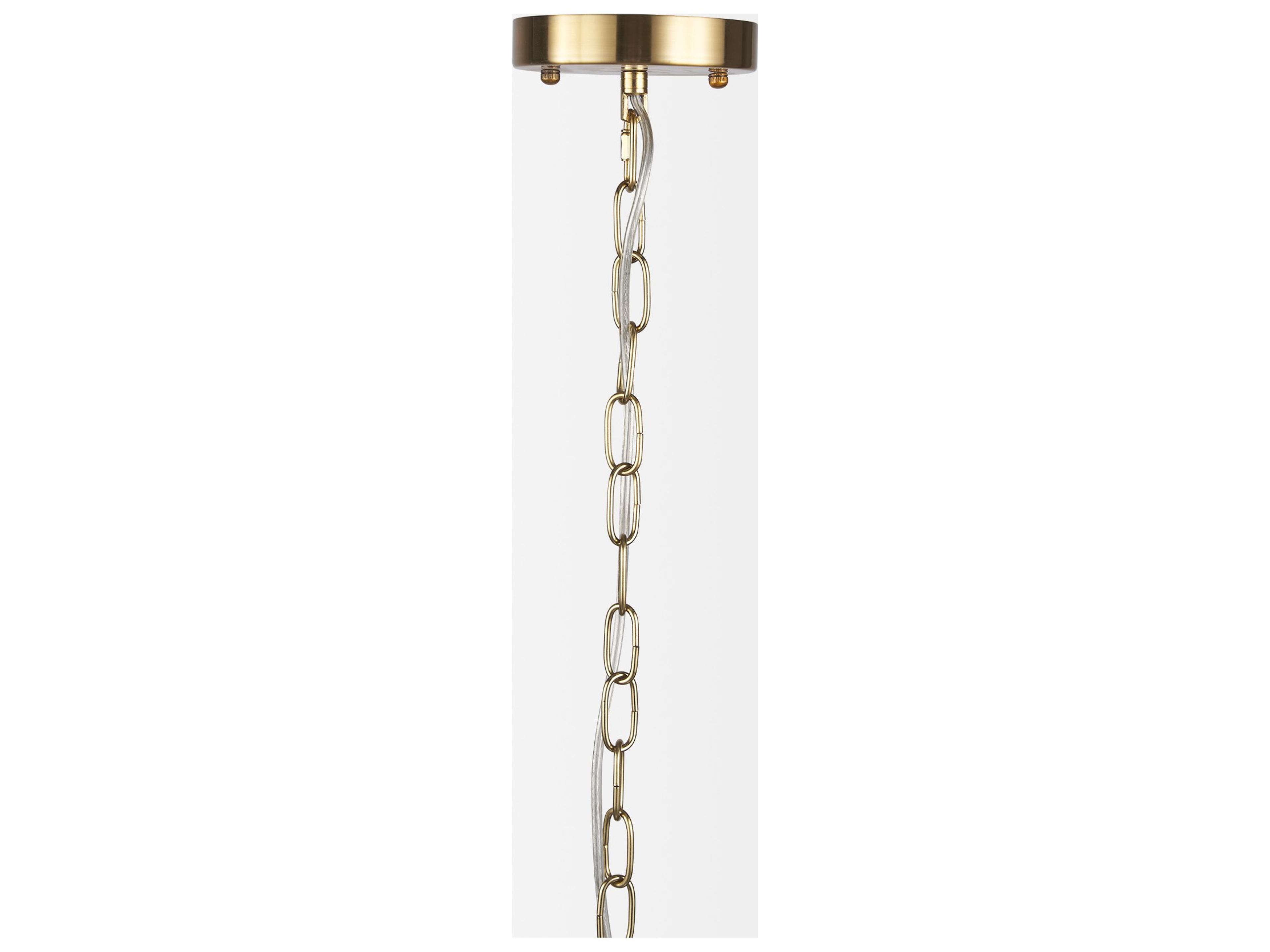 Mercana Britton Gold Metal w/ Clear Glass Globe 1-Light Pendant Light