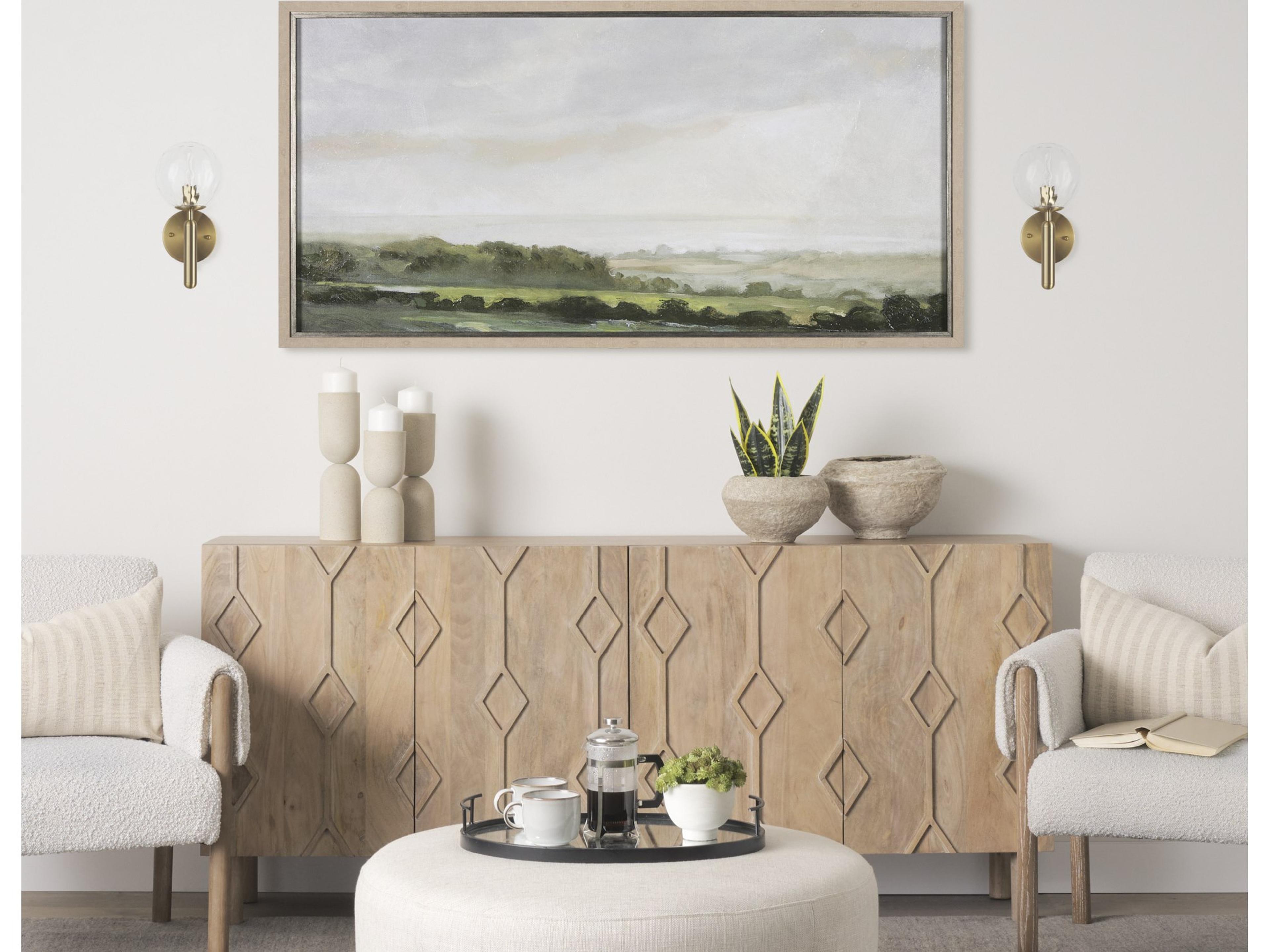 Mercana Britton Gold Metal w/ Clear Glass Globe 1-Light Wall Sconce