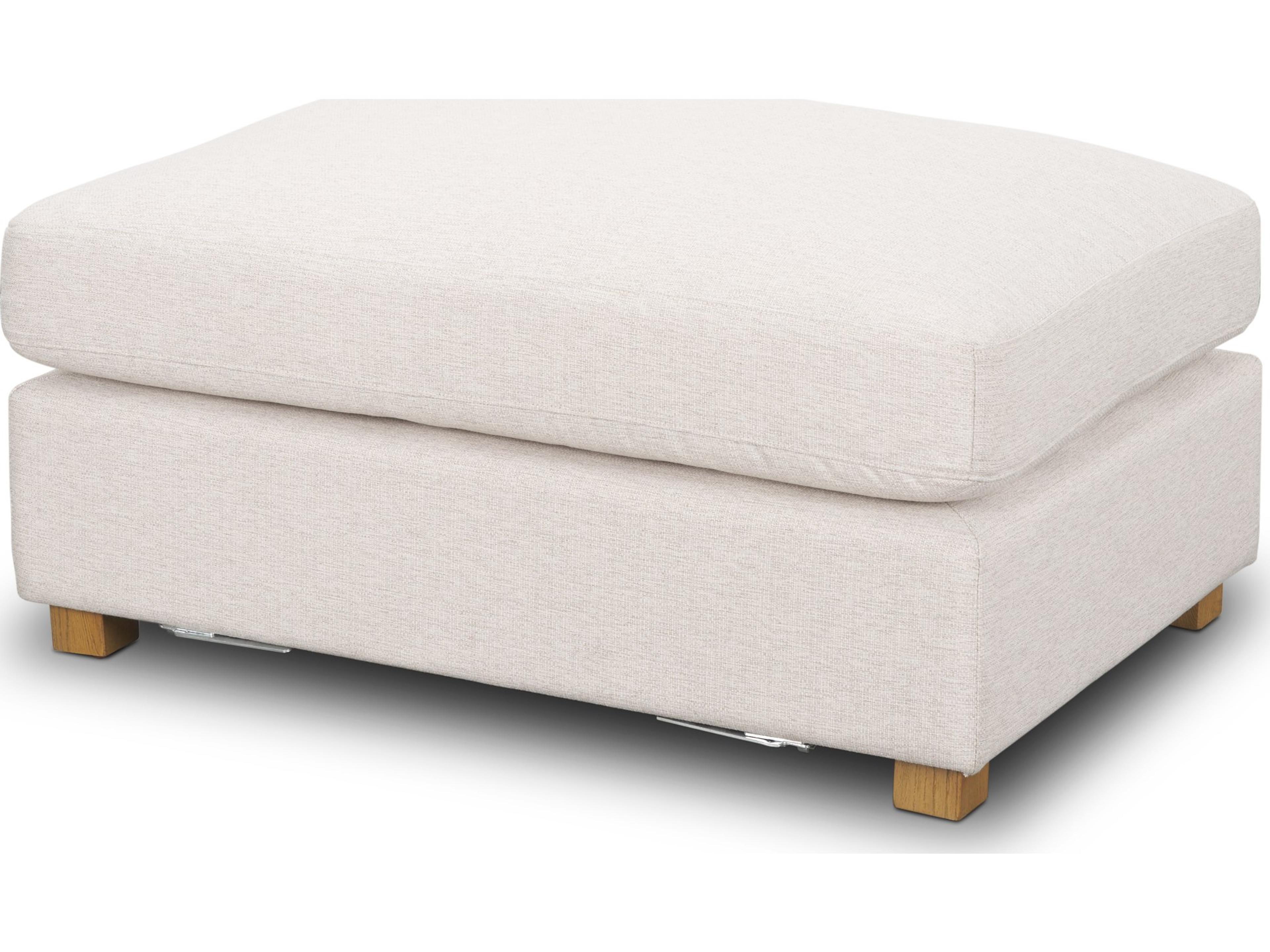 Halston Small Ottoman Oatmeal Performance Fabric