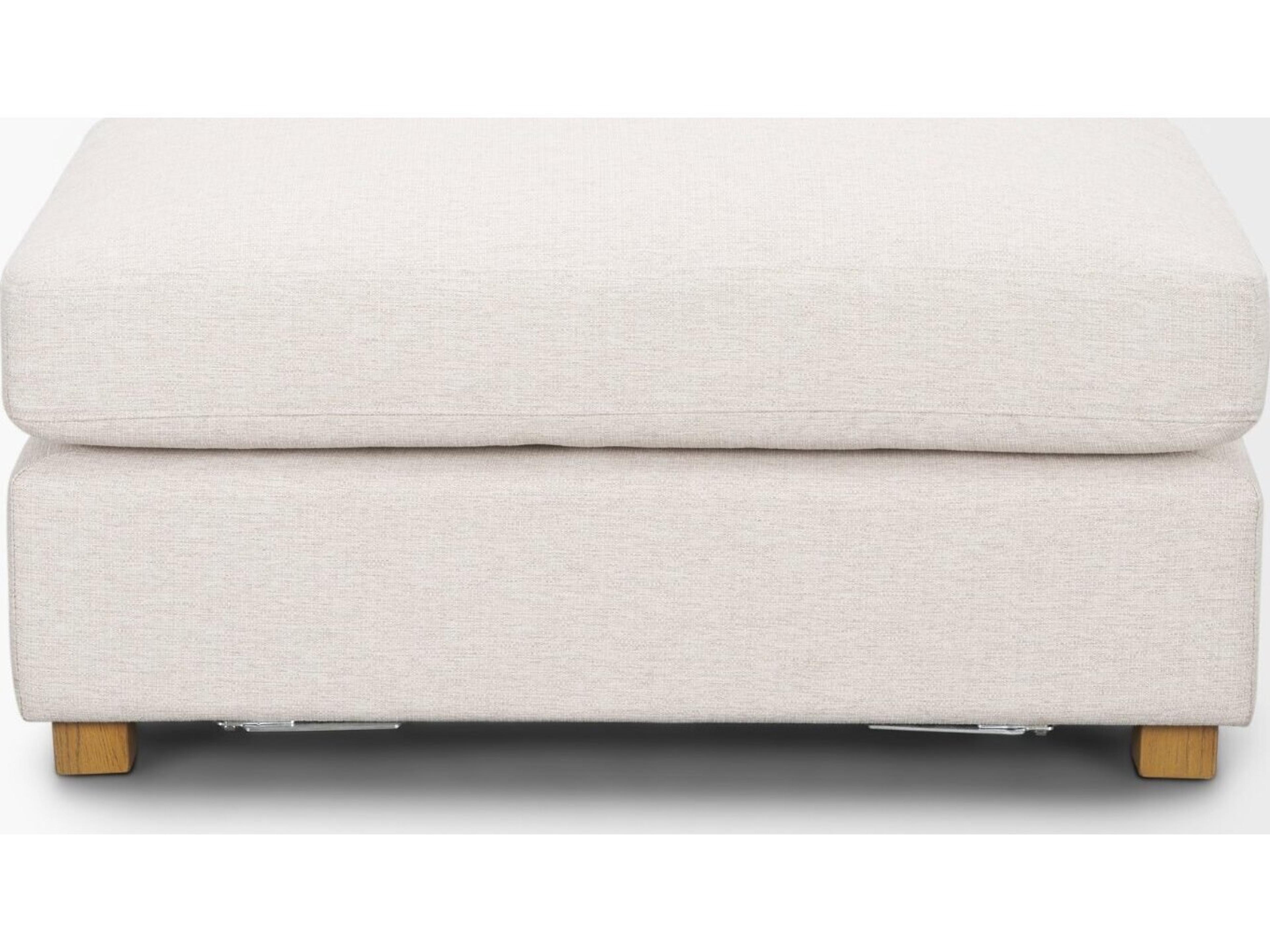 Mercana Halston Small Ottoman Oatmeal Performance Fabric