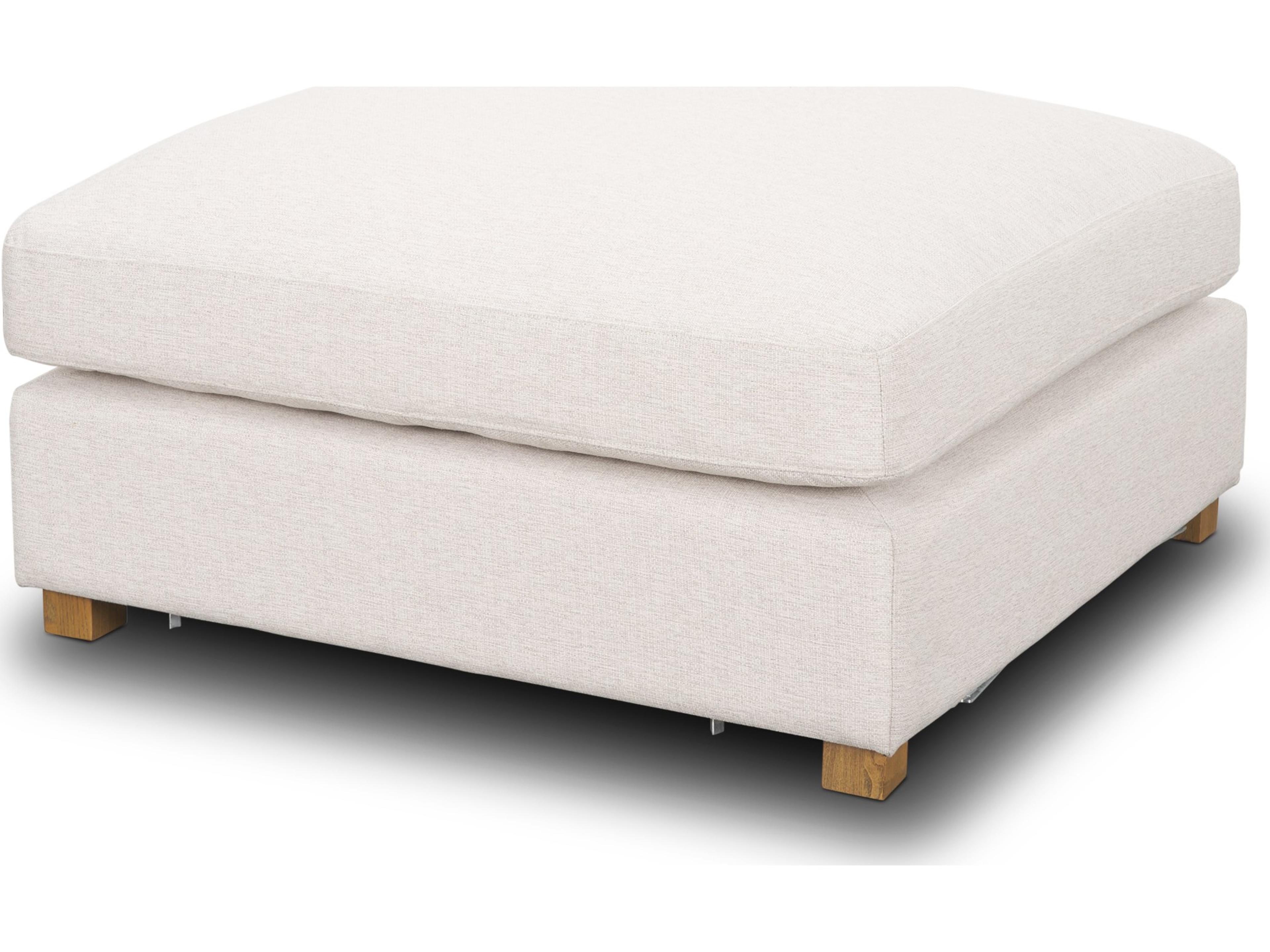 Halston Large Ottoman Oatmeal Performance Fabric