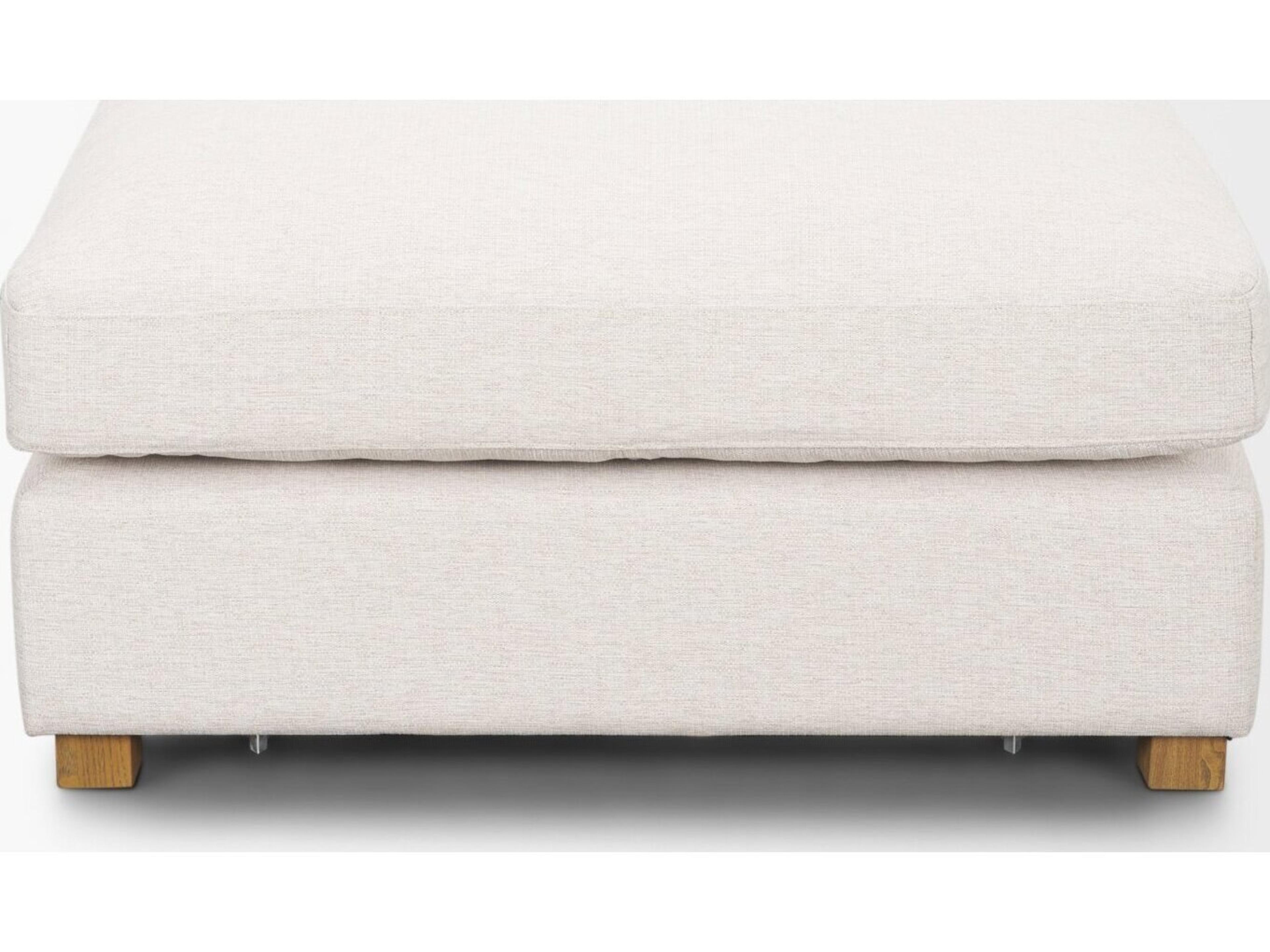 Mercana Halston Large Ottoman Oatmeal Performance Fabric