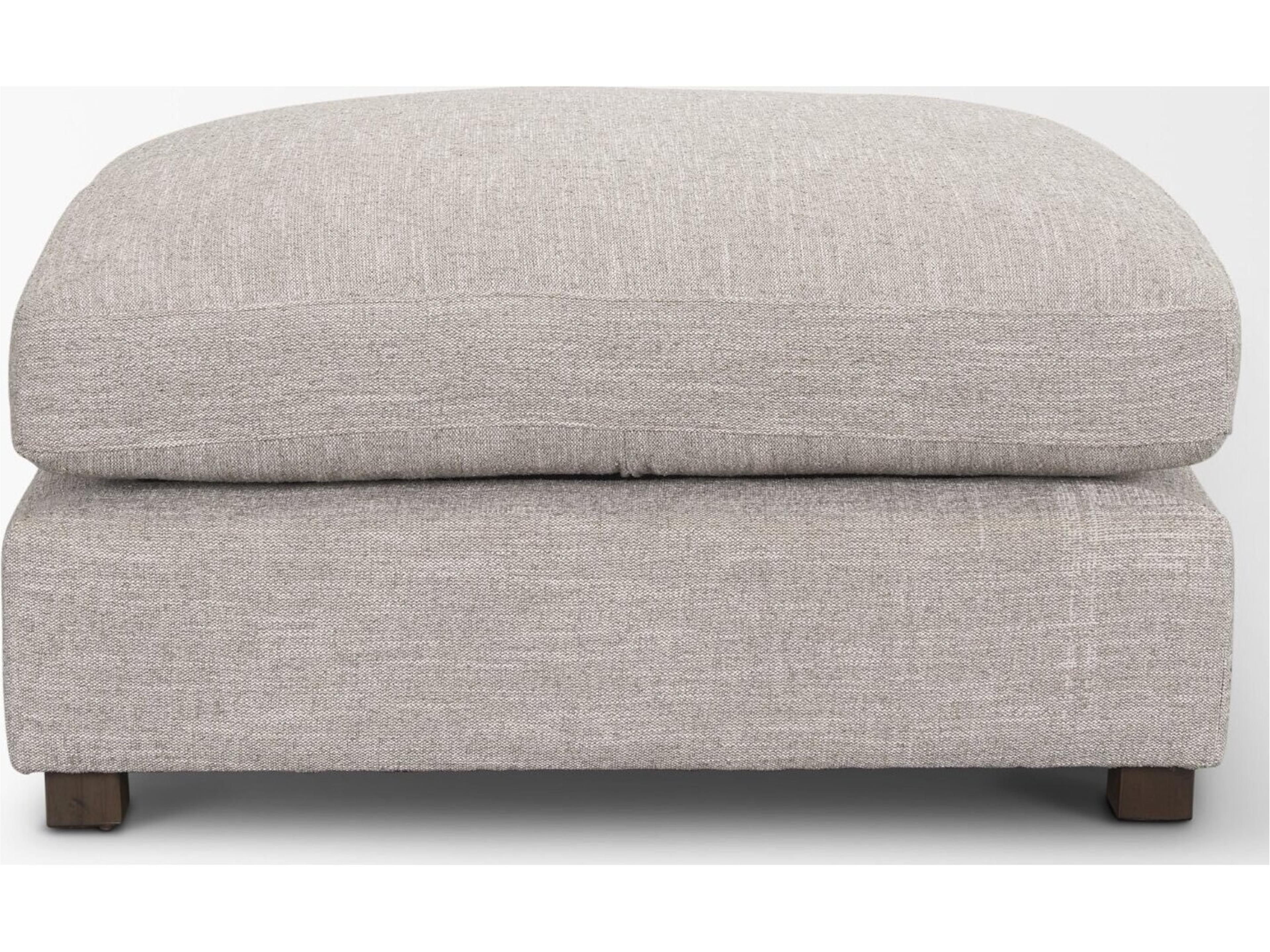 Mercana Halston Large Ottoman Light Gray Performance Fabric