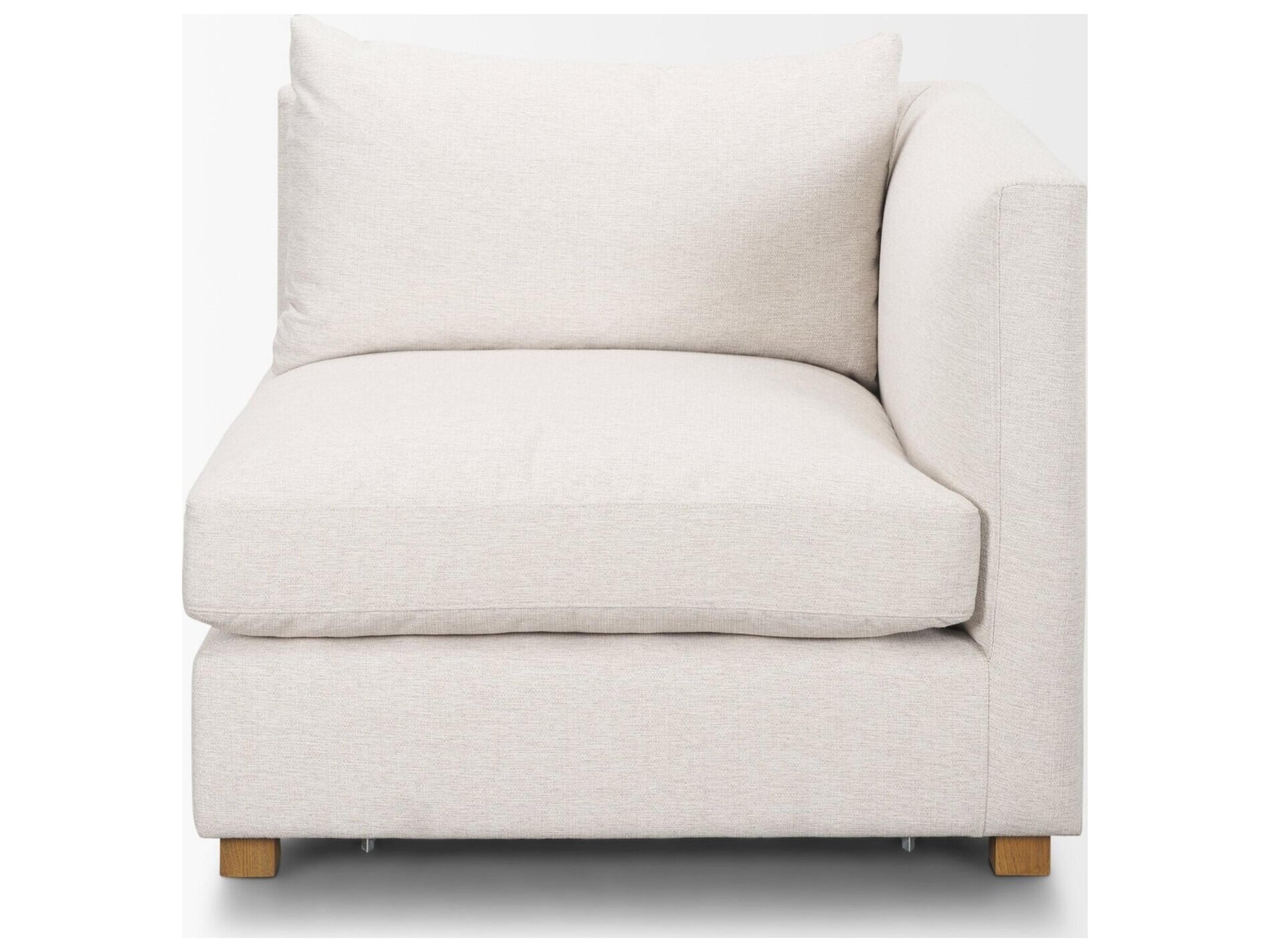 Mercana Halston Right Arm Sectional Piece Oatmeal Performance Fabric