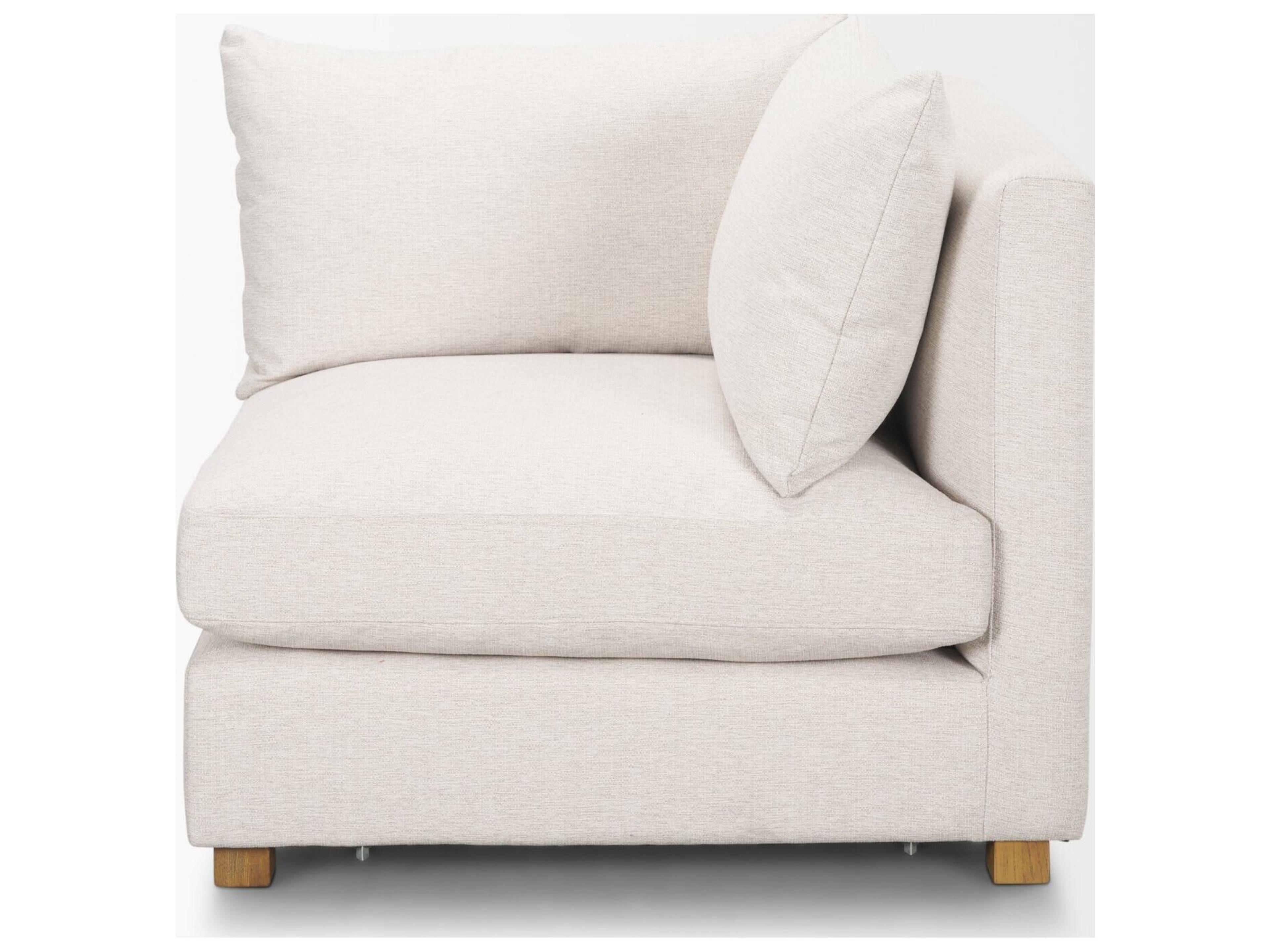 Mercana Halston Corner Sectional Piece Oatmeal Performance Fabric