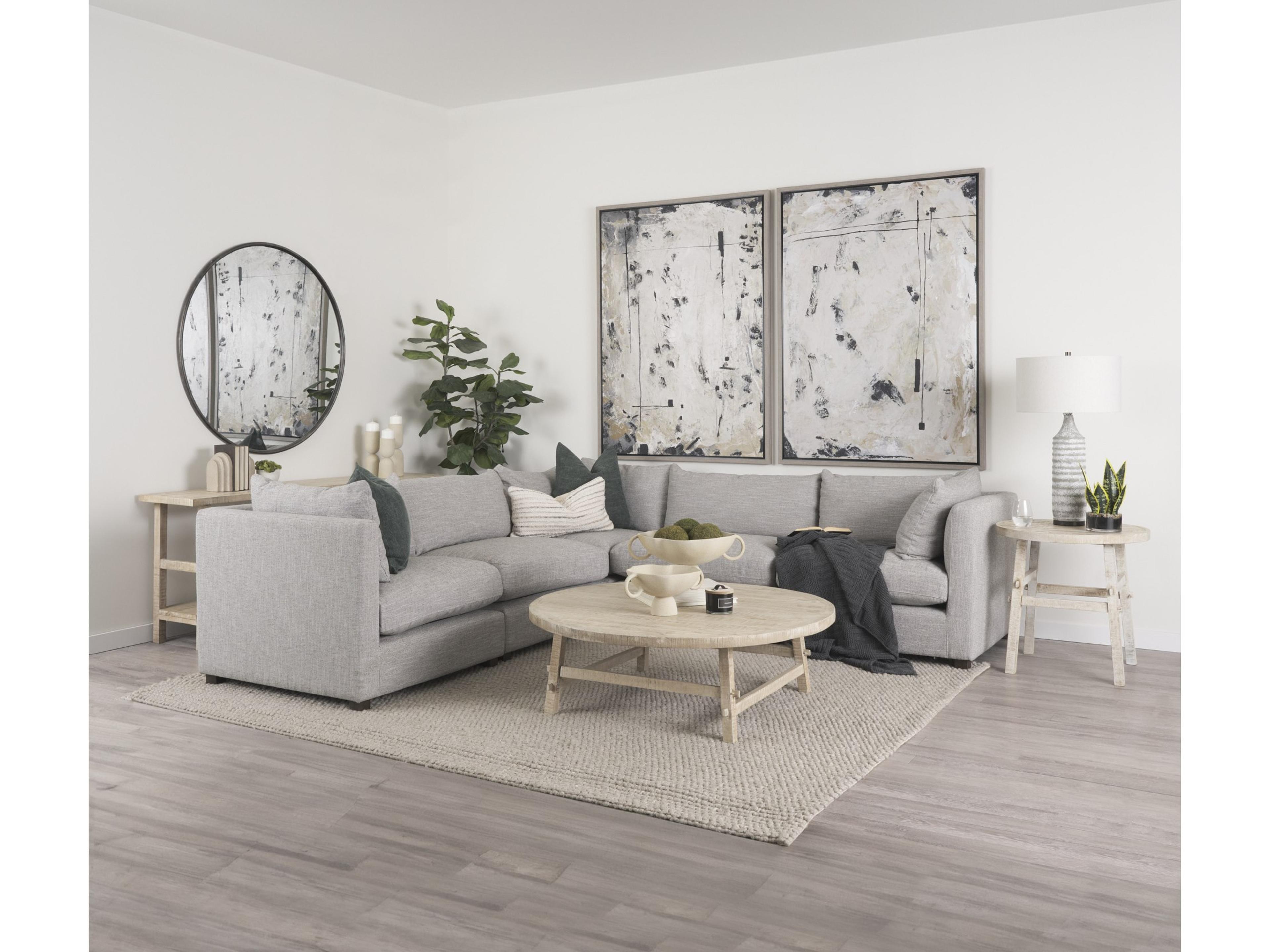 Mercana Halston Corner Light Grey Performance Fabric