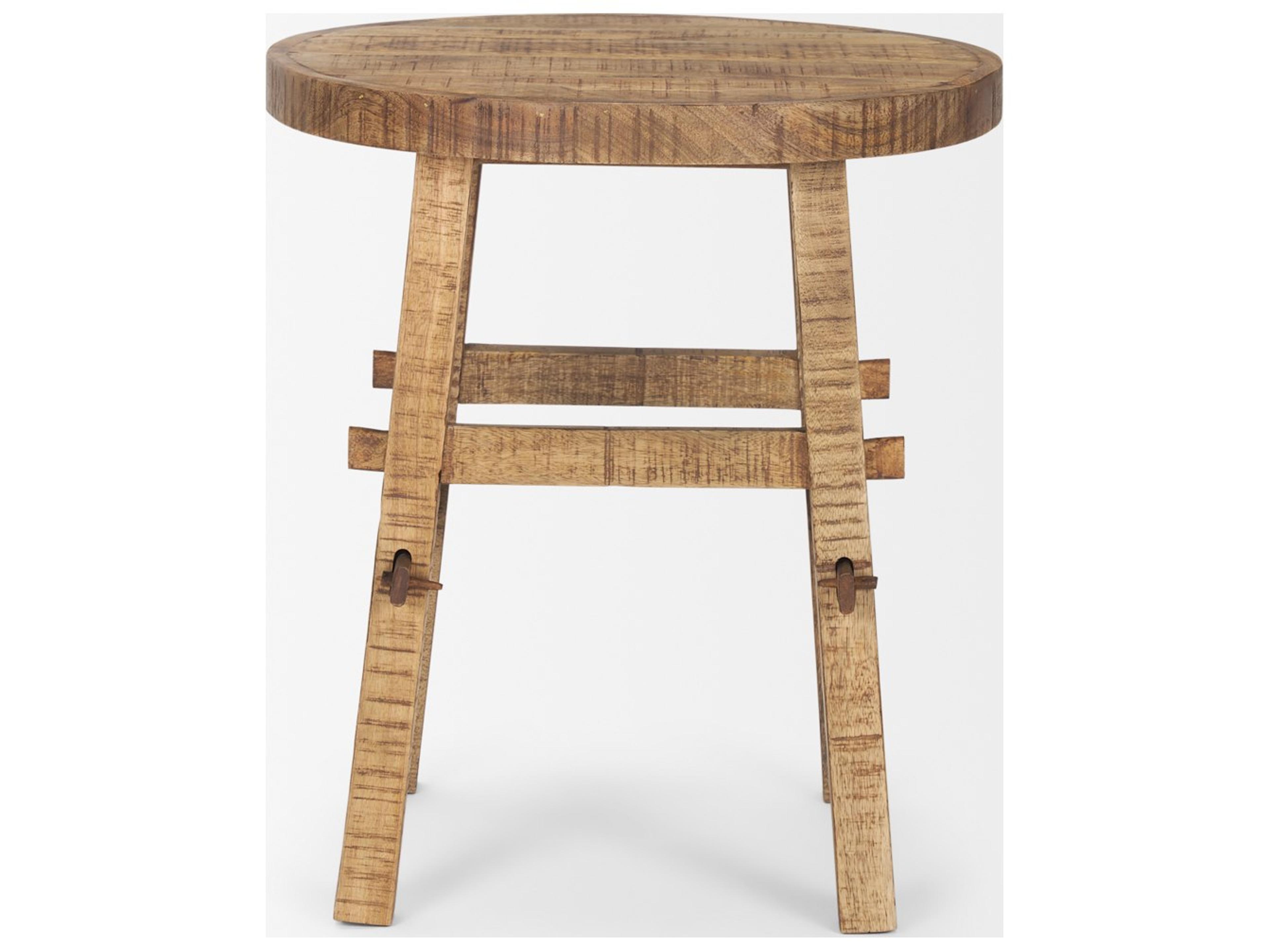 Mercana Rosie Small Brown Wood End Table