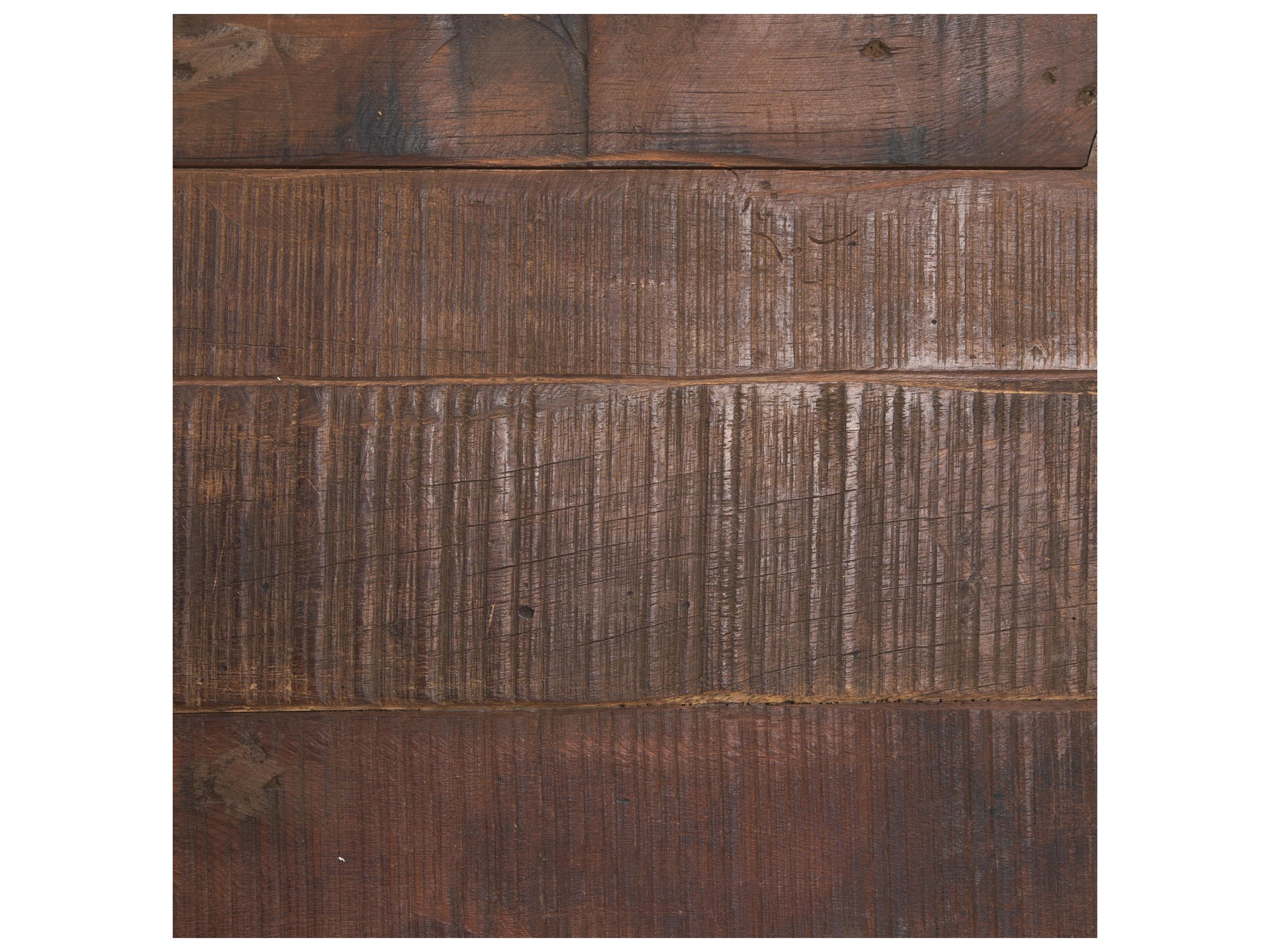 Mercana Wilton Brown Wood w/ 12 Black Metal Drawers Coffee Table