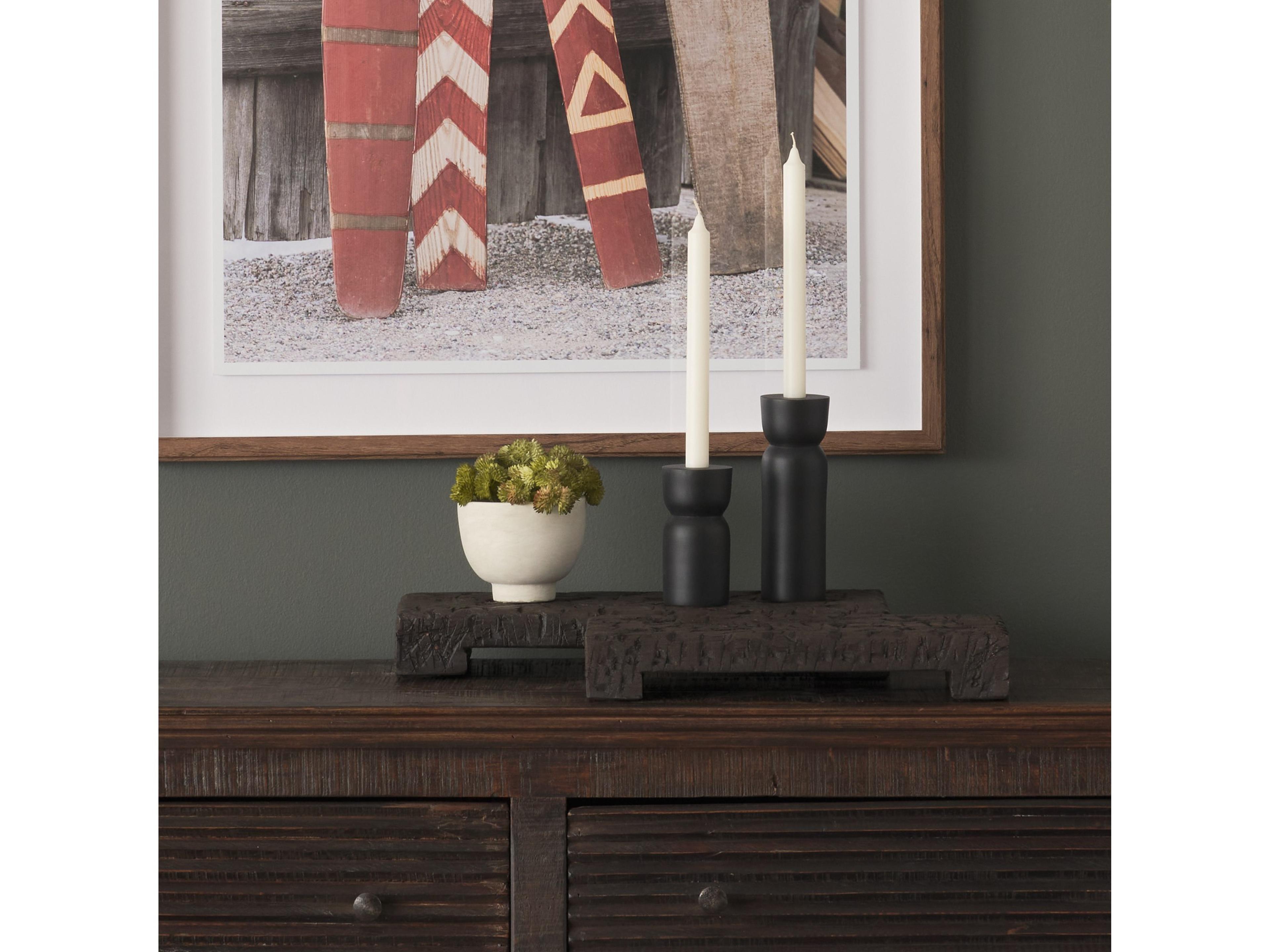 Mercana Shira Reclaimed Dark Brown Wooden Riser (Set of 2)