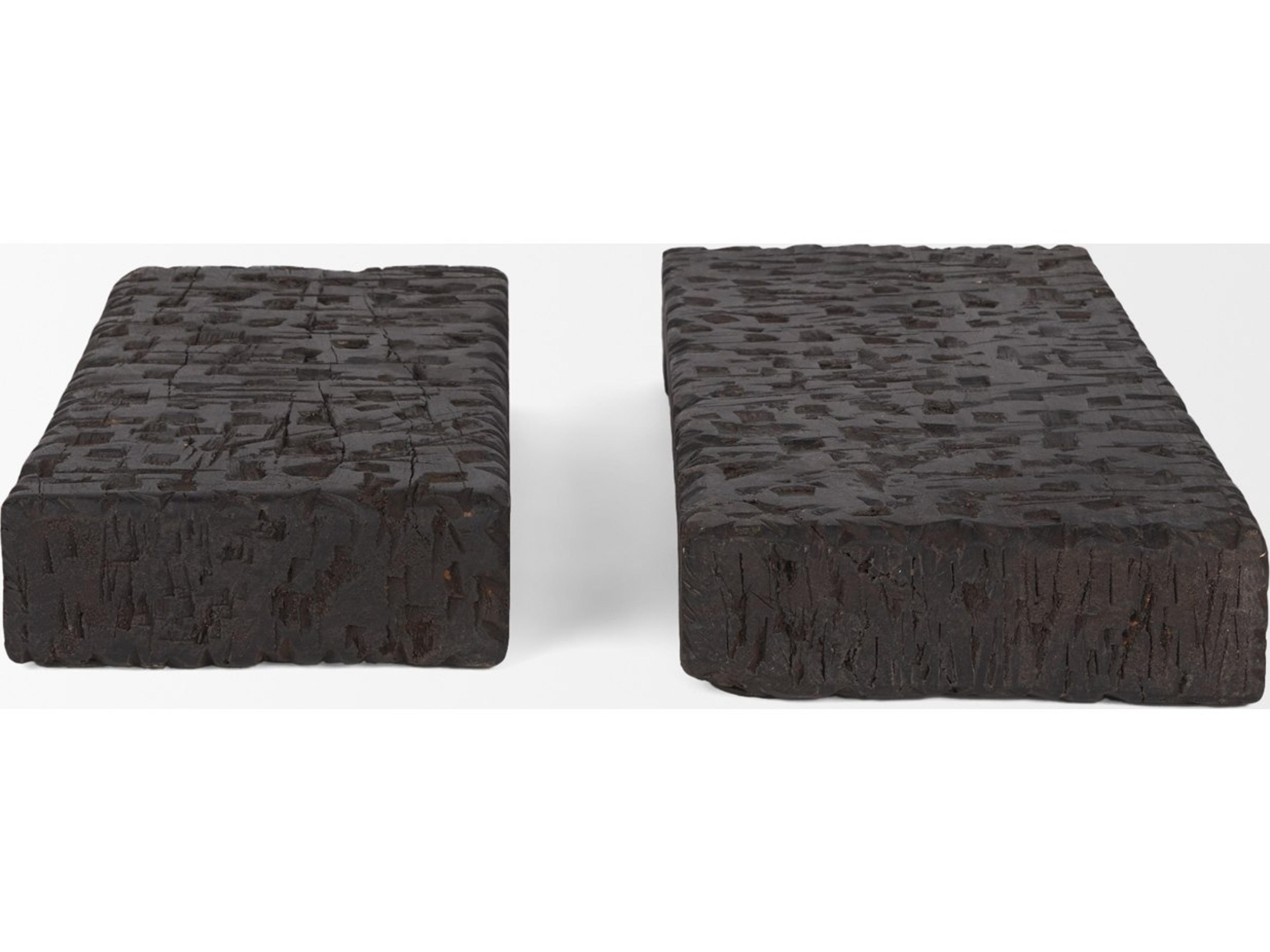 Mercana Shira Reclaimed Dark Brown Wooden Riser (Set of 2)