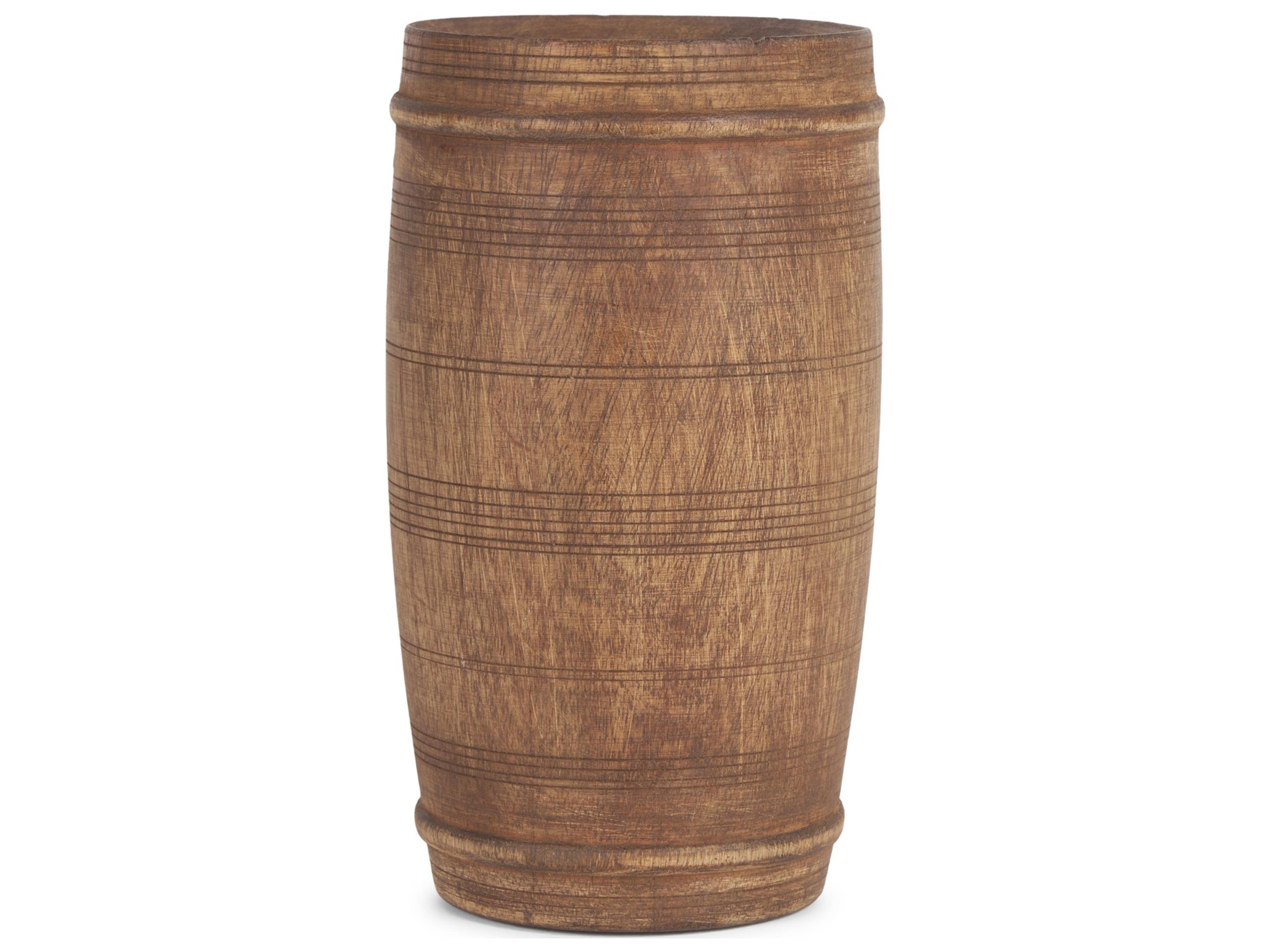 Porta Small Medium Brown Reclaimed Wooden Pot