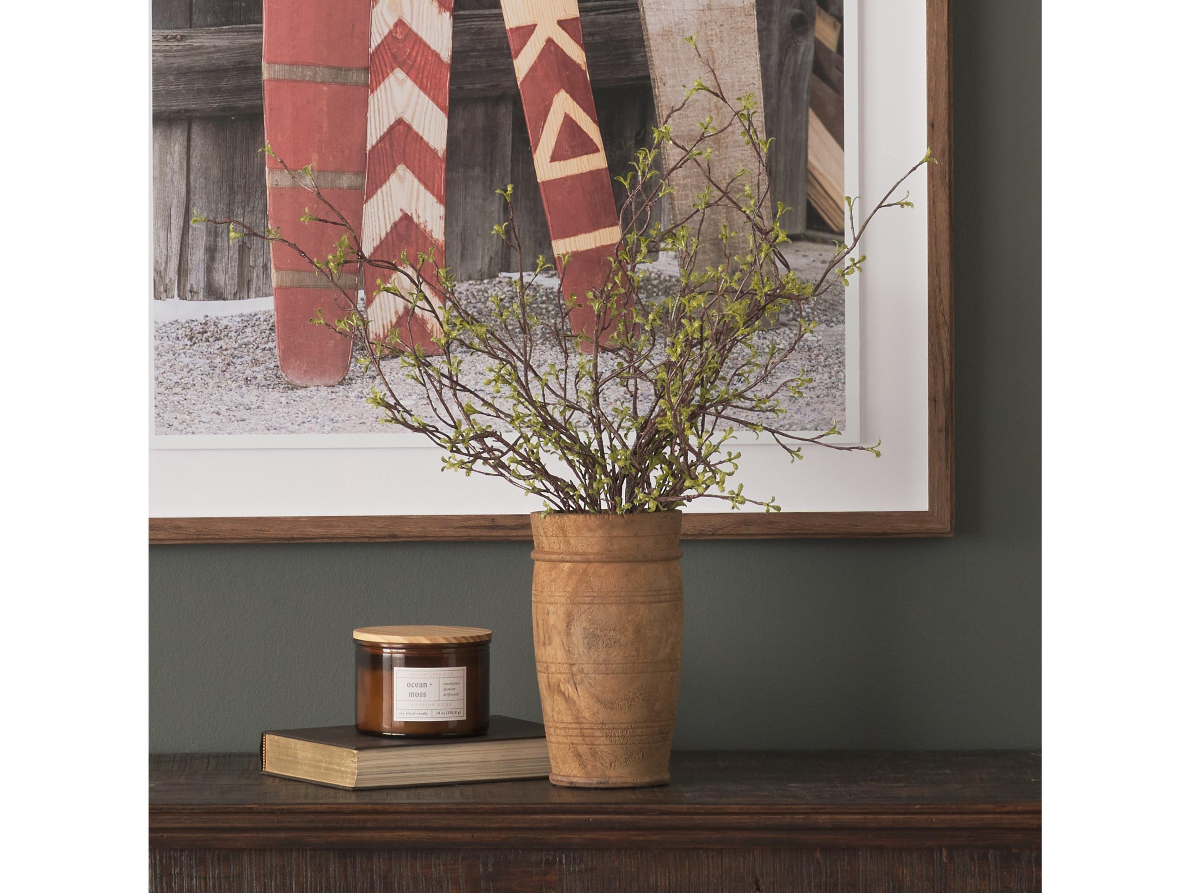 Mercana Porta Small Medium Brown Reclaimed Wooden Pot