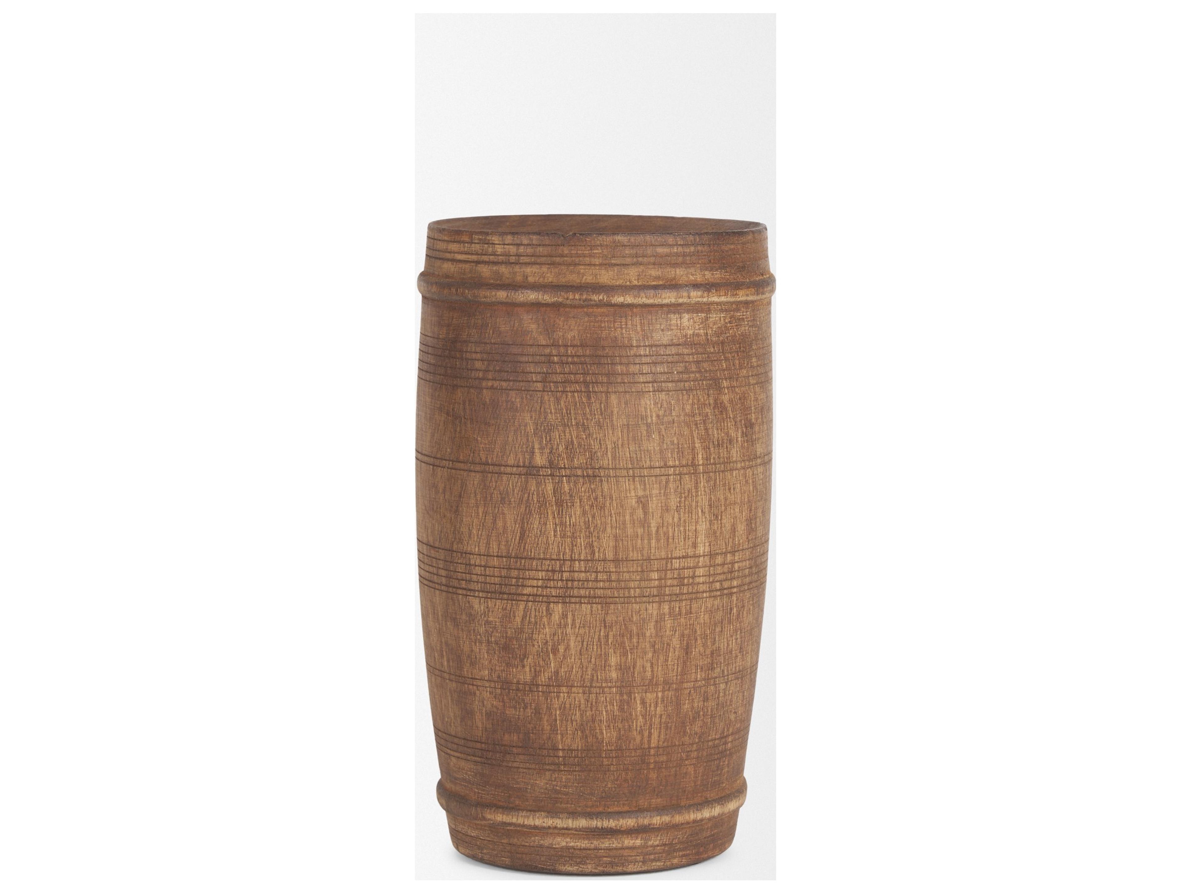 Mercana Porta Small Medium Brown Reclaimed Wooden Pot