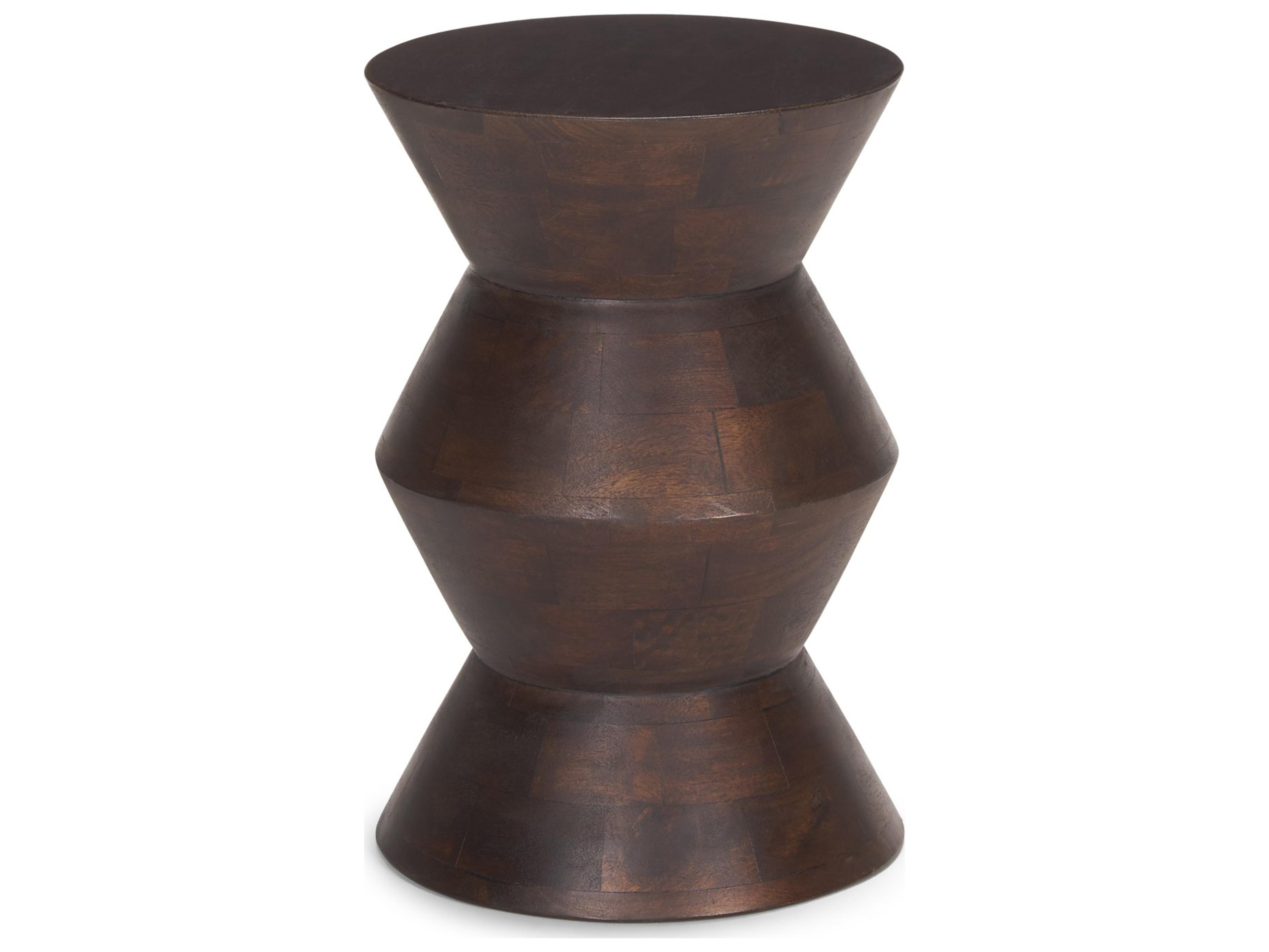 Odessa Dark Brown Wood Accent Table