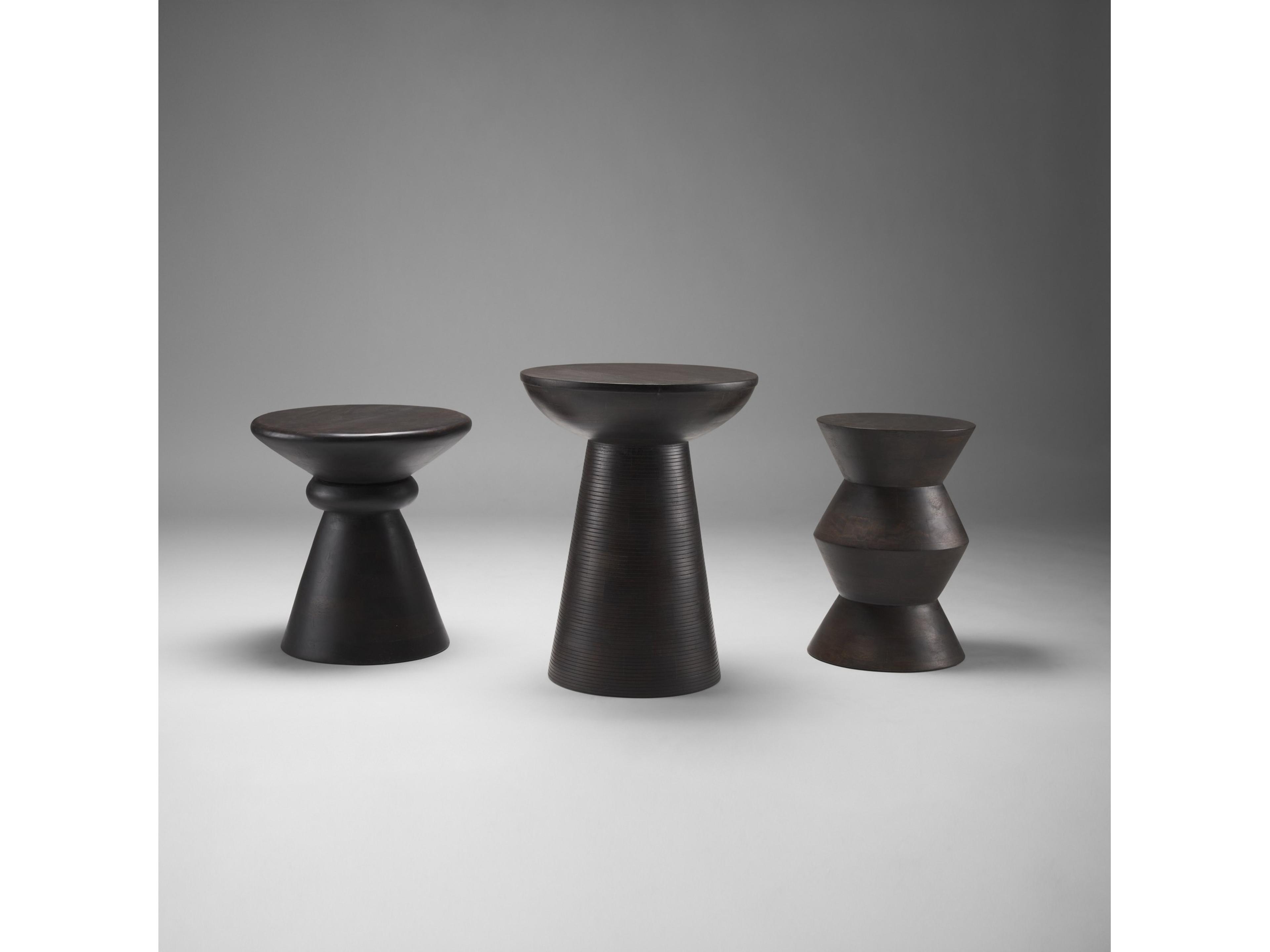 Mercana Novell Dark Brown Wood Pedestal Accent Table