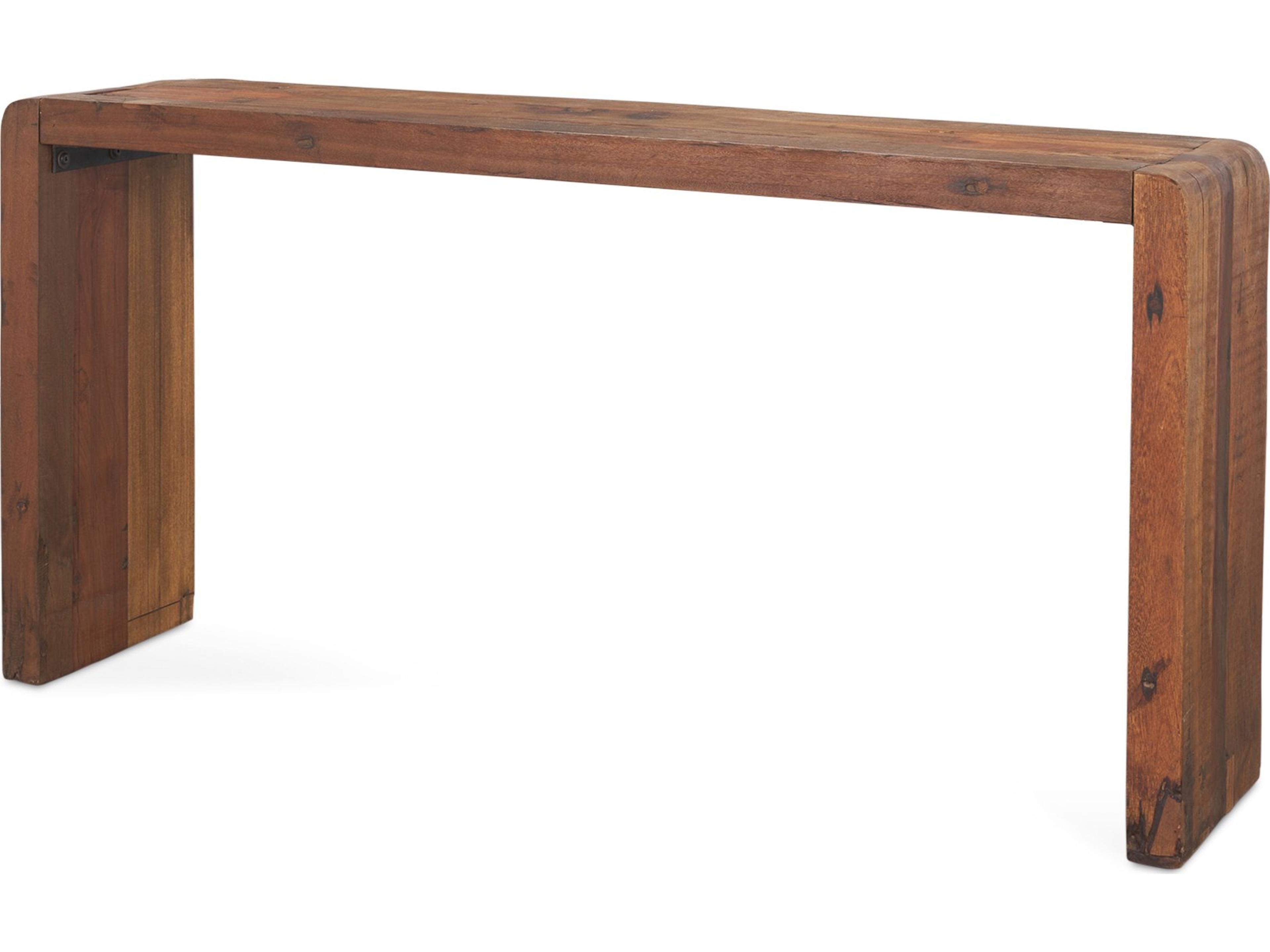 Estelle Rustic Brown Reclaimed Wood Console Table