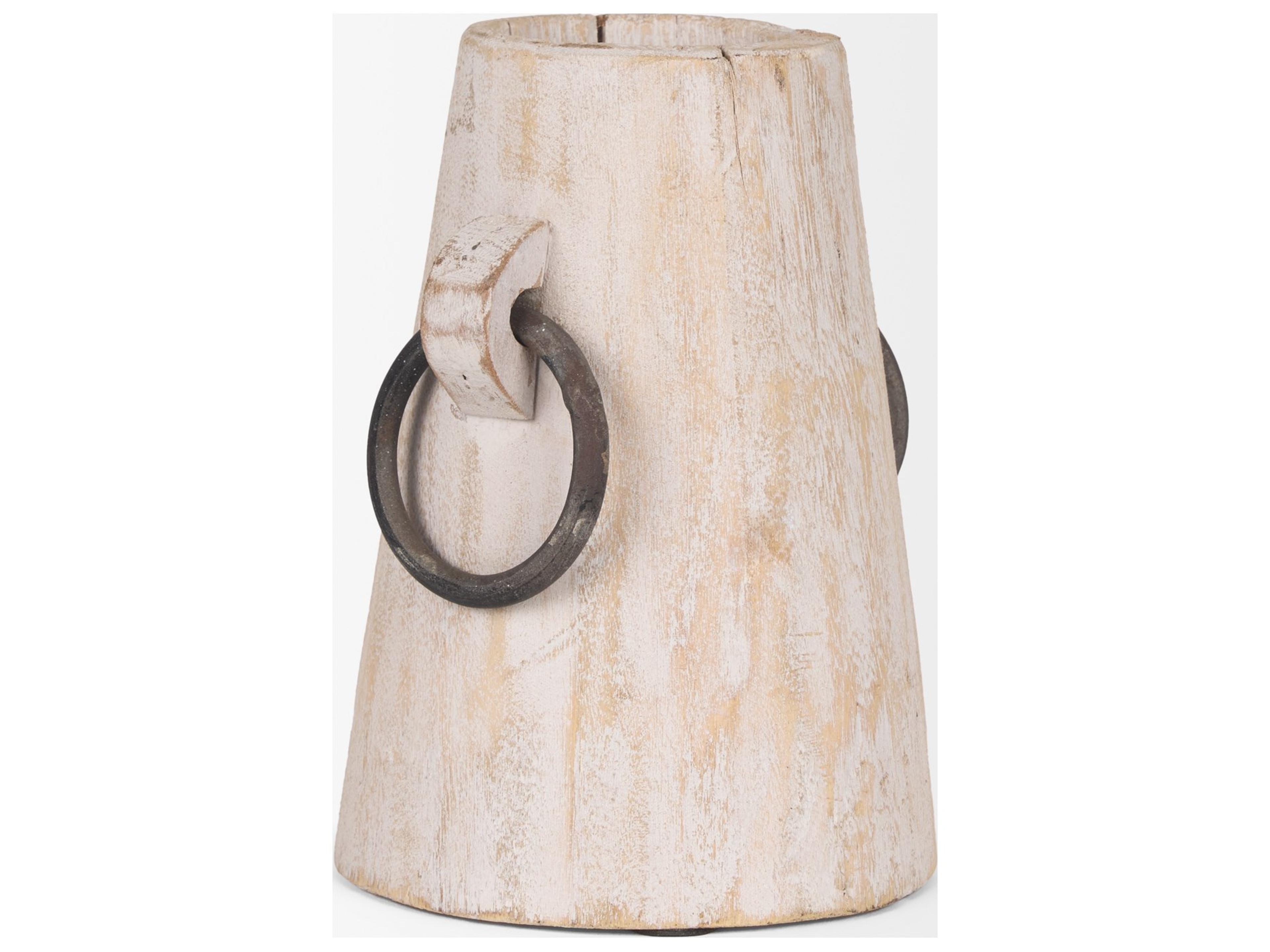 Mercana Monique Small Light Brown w/ Handles Wood Pot