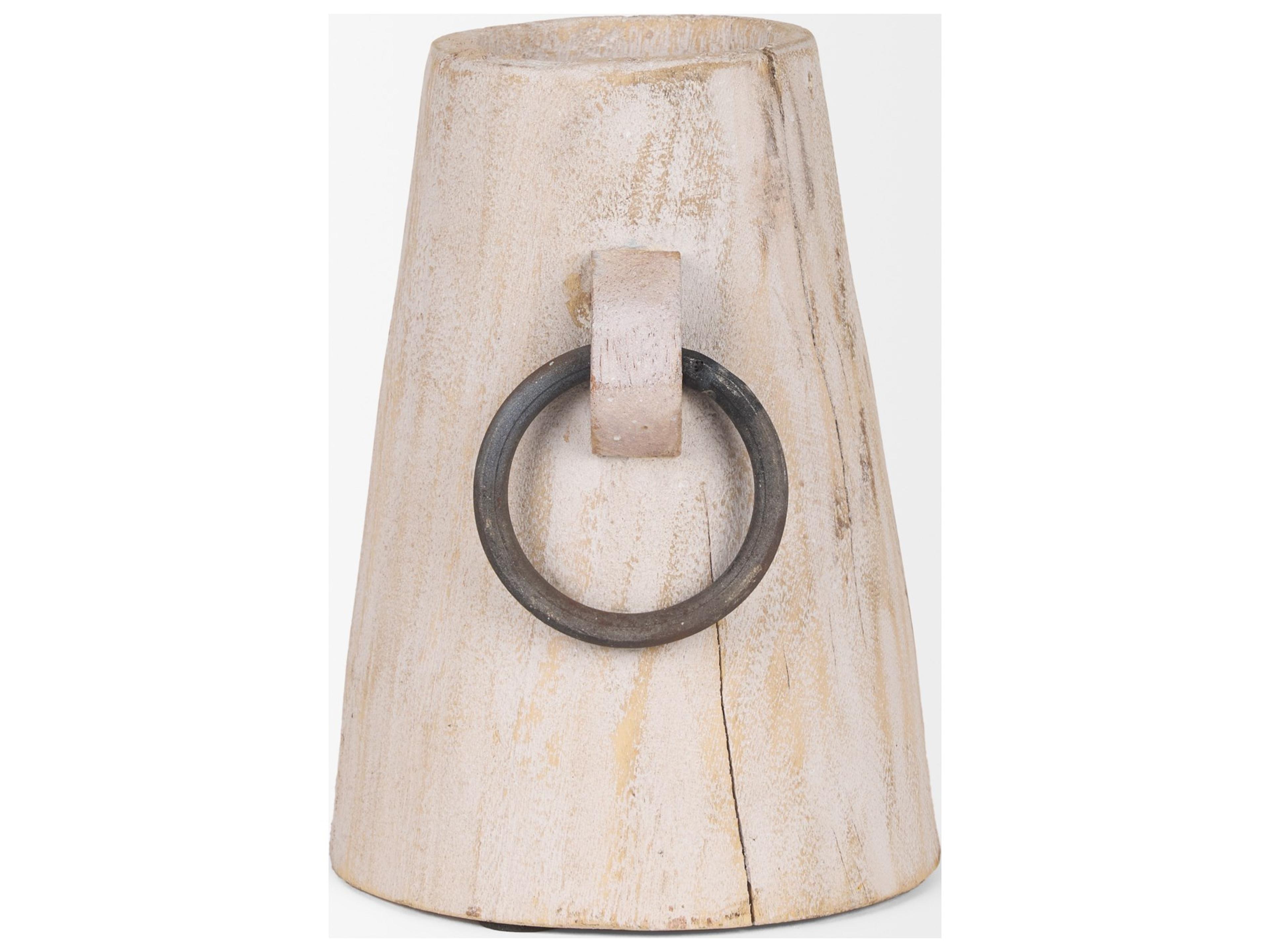 Mercana Monique Small Light Brown w/ Handles Wood Pot