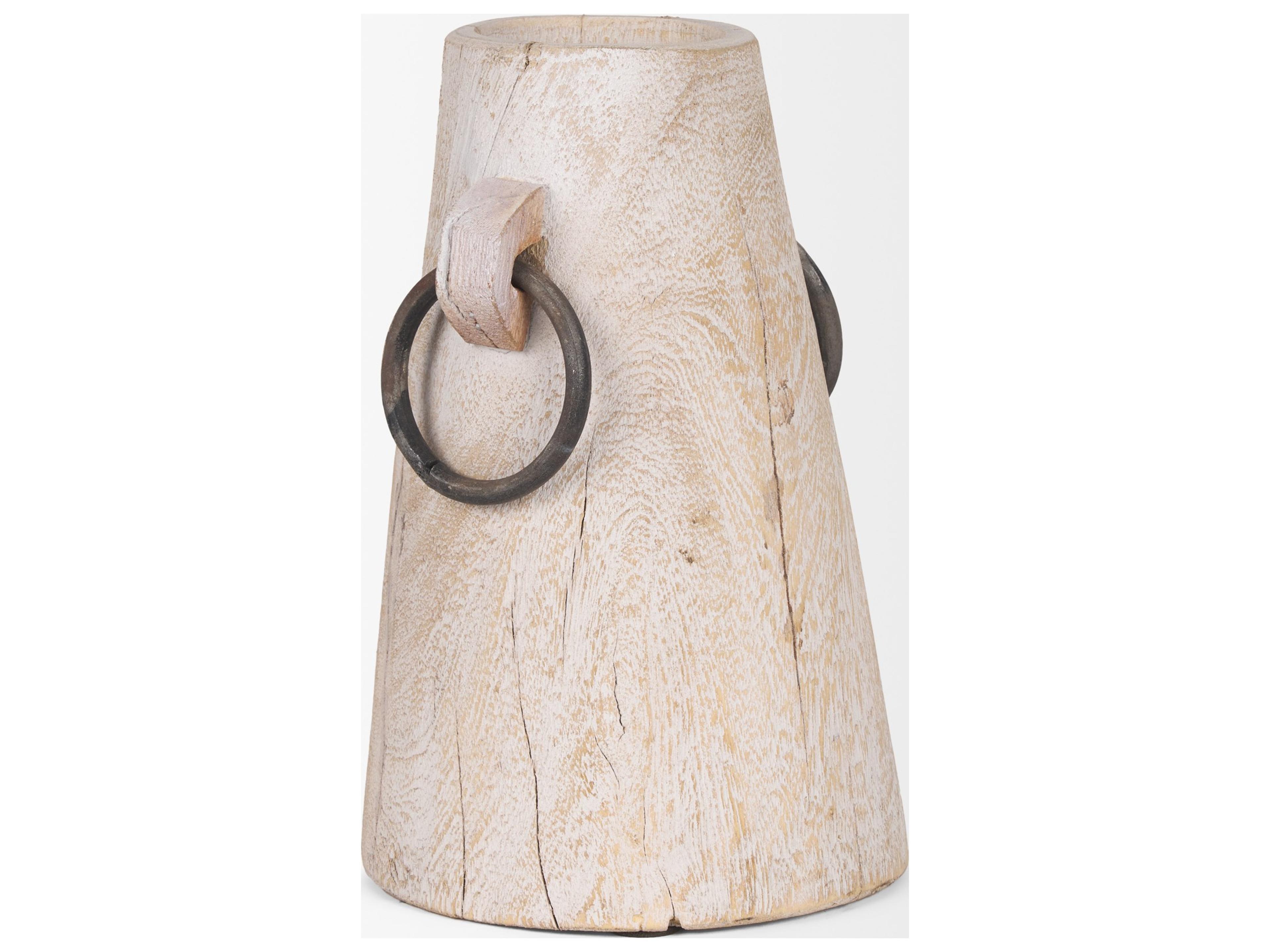 Mercana Monique Large Light Brown w/ Handles Wood Pot