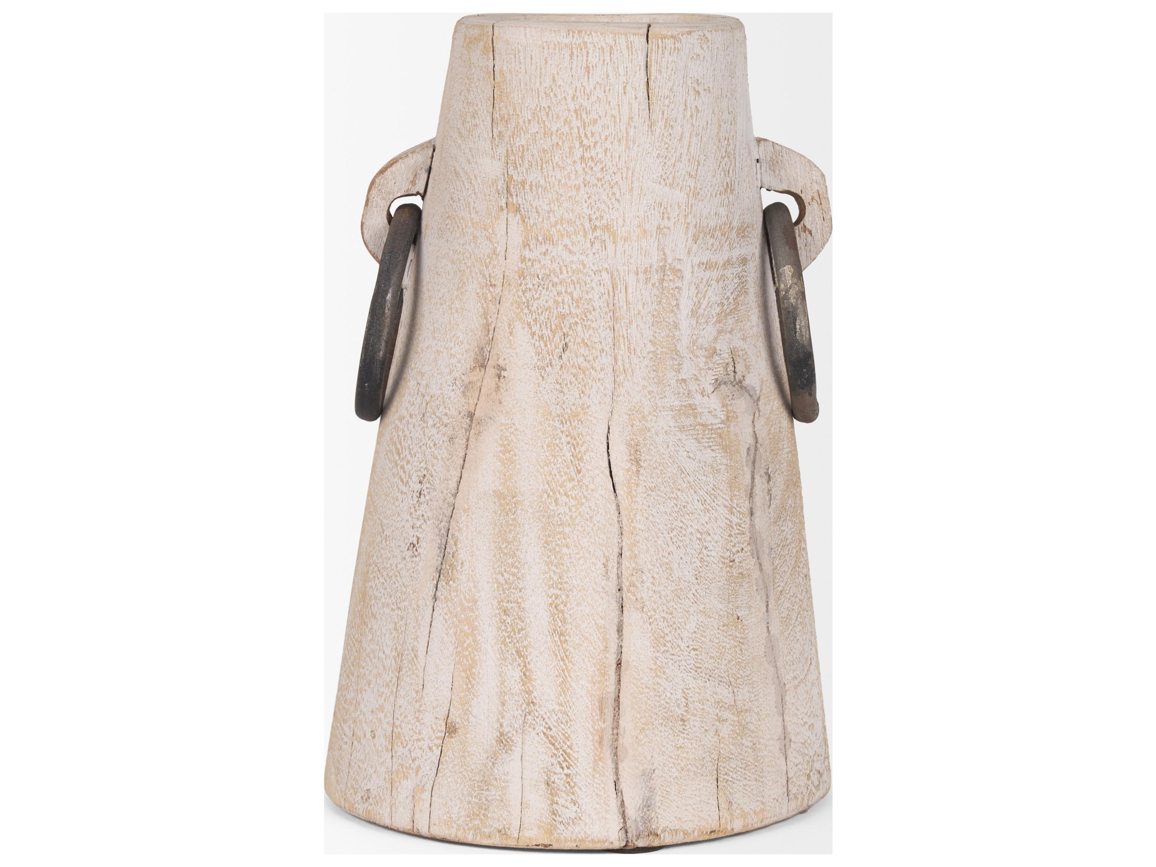 Mercana Monique Large Light Brown w/ Handles Wood Pot