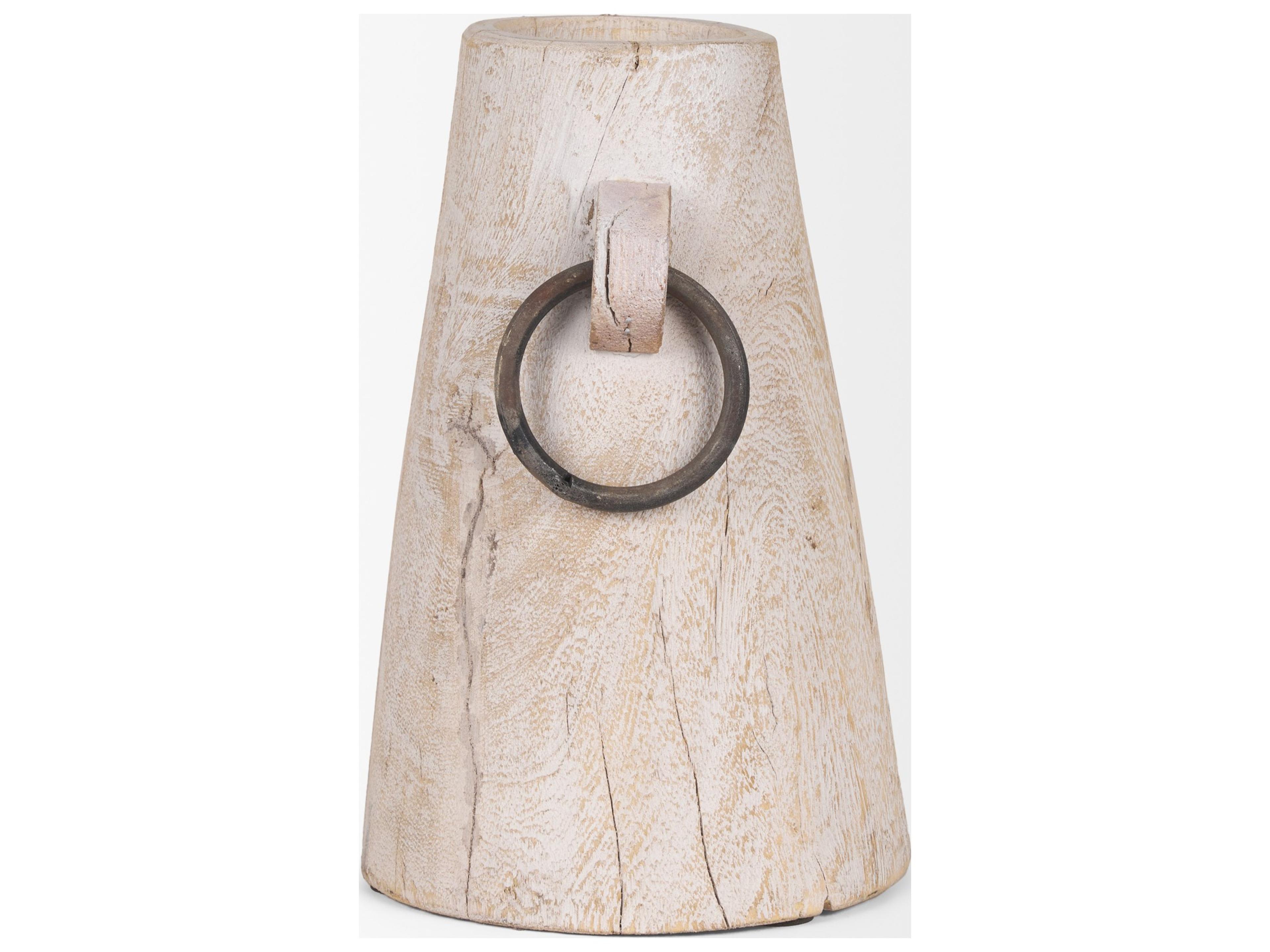 Mercana Monique Large Light Brown w/ Handles Wood Pot