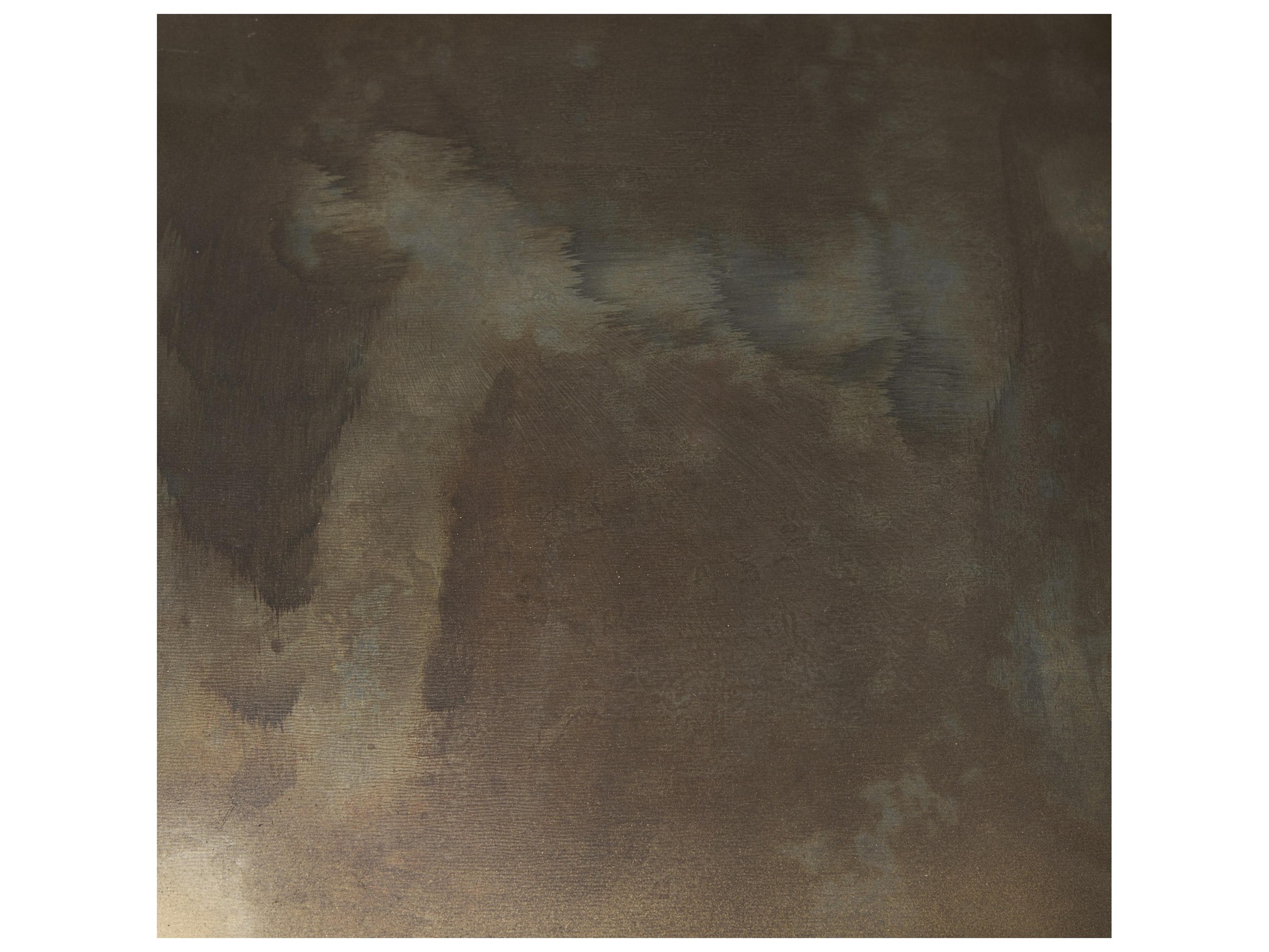 Mercana Varun Square Antiqued Brass Metal Tray (Set of 2)