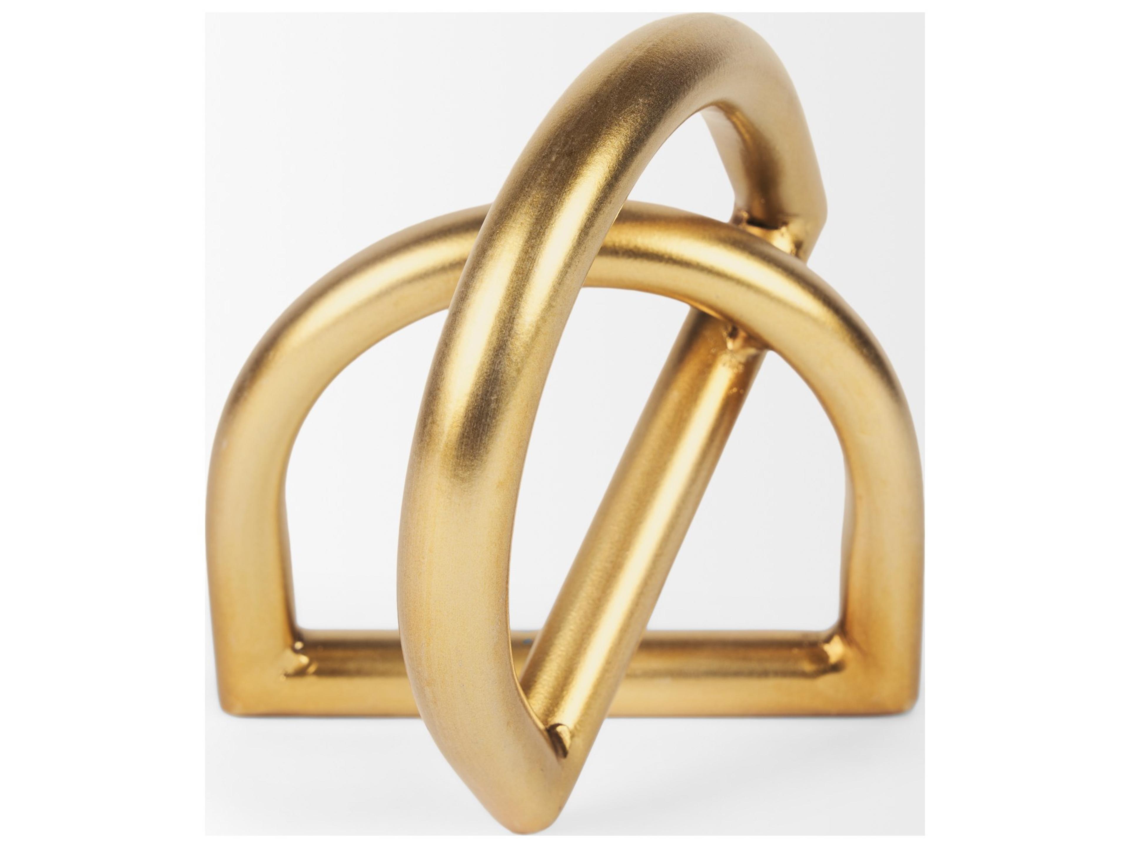 Mercana Locke Small Matte Gold Metal Decorative Object