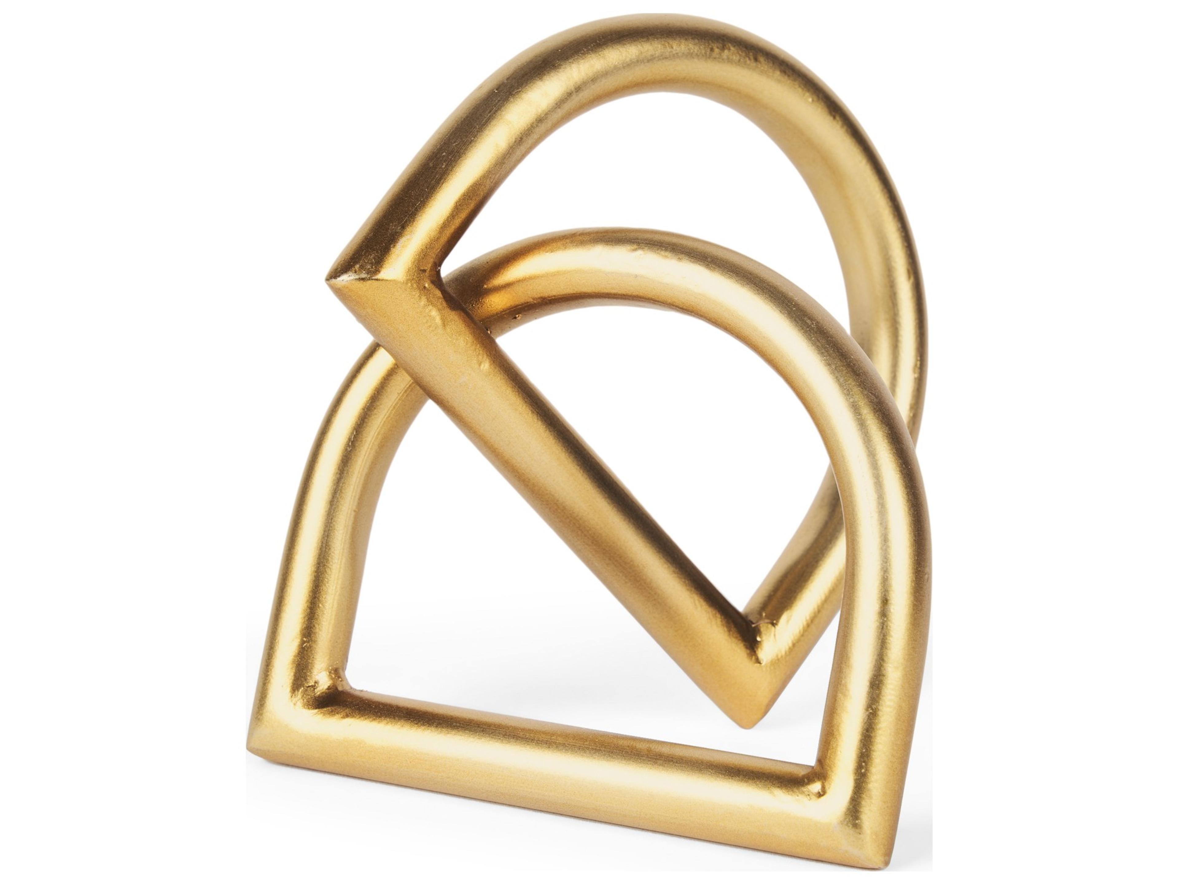 Locke Small Matte Gold Metal Decorative Object