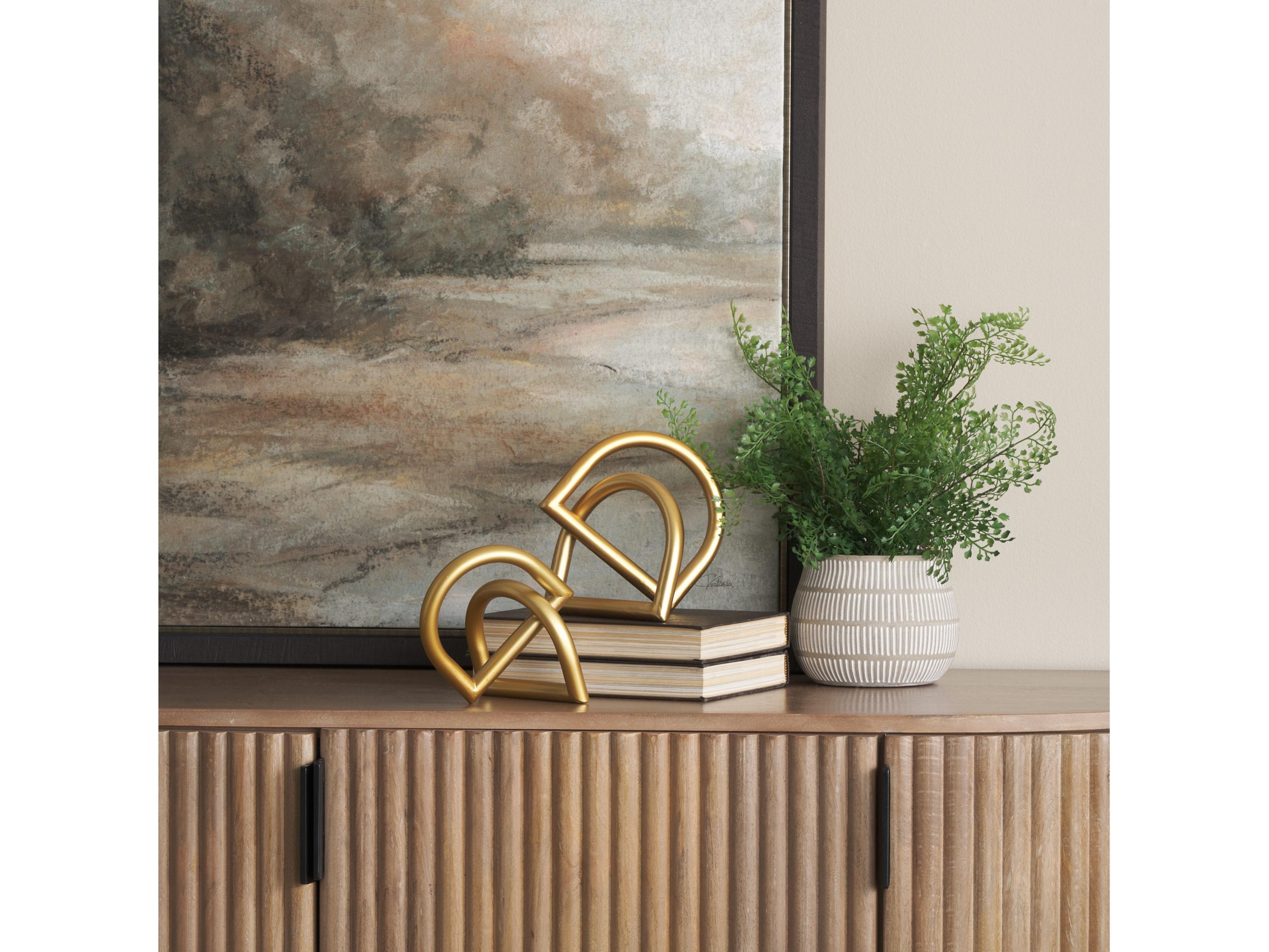 Mercana Locke Small Matte Gold Metal Decorative Object