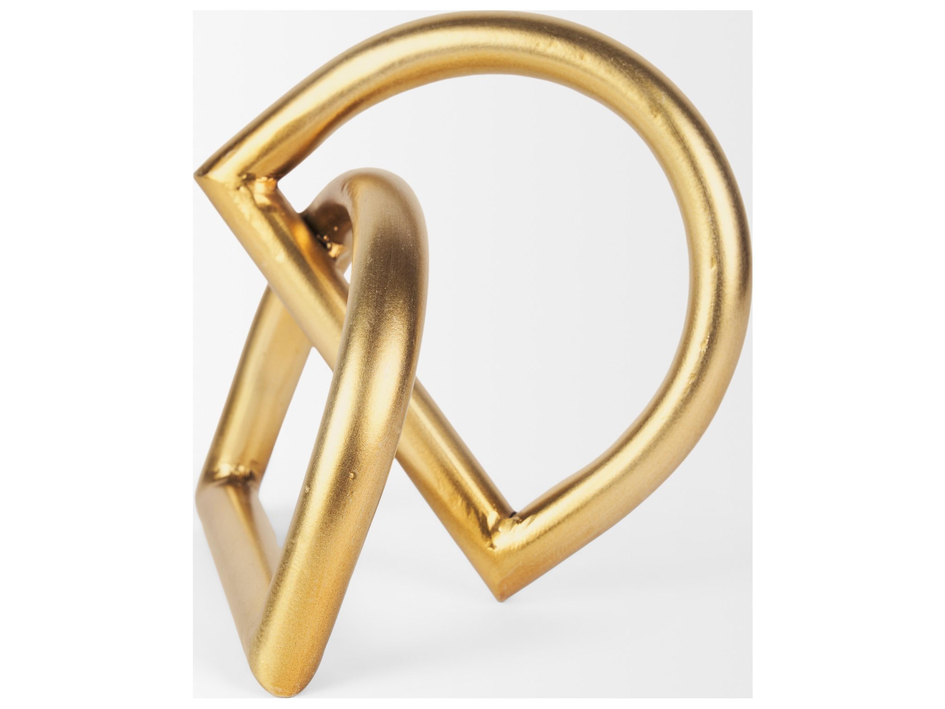 Mercana Locke Small Matte Gold Metal Decorative Object