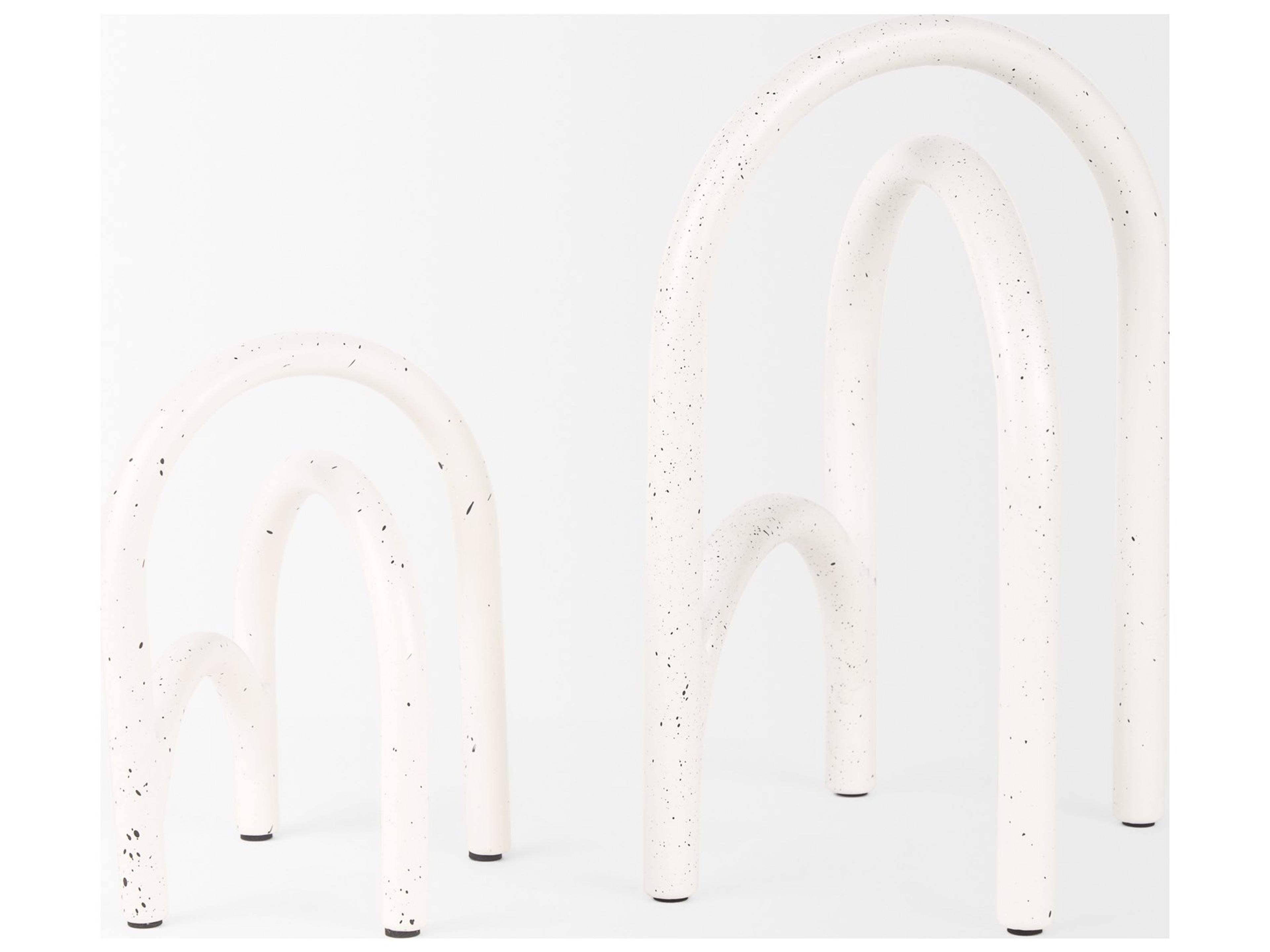Mercana Springe White & Gray Speckled Arch Decorative Object (Set of 2)