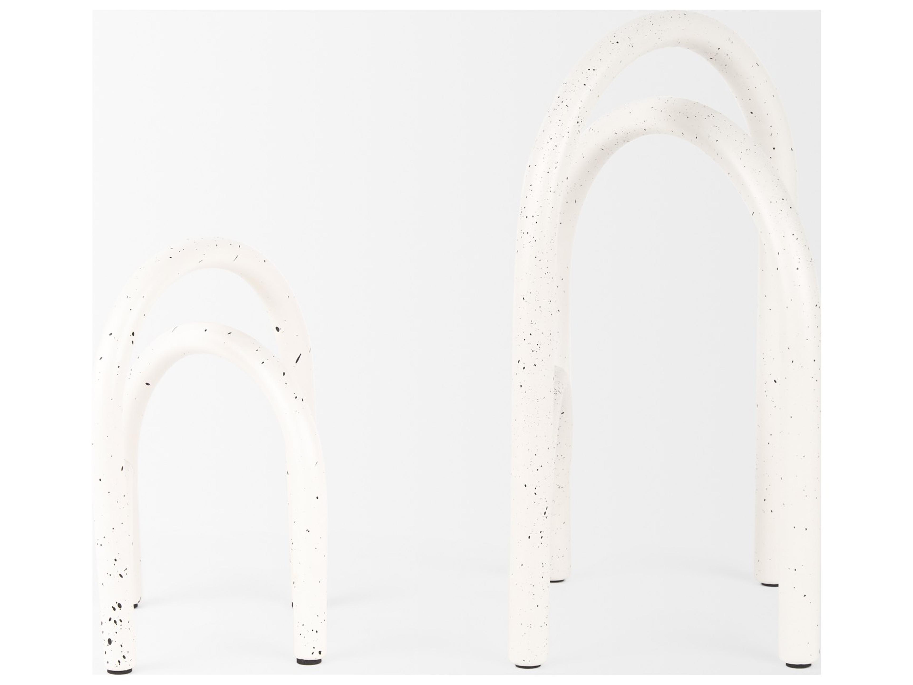 Mercana Springe White & Gray Speckled Arch Decorative Object (Set of 2)