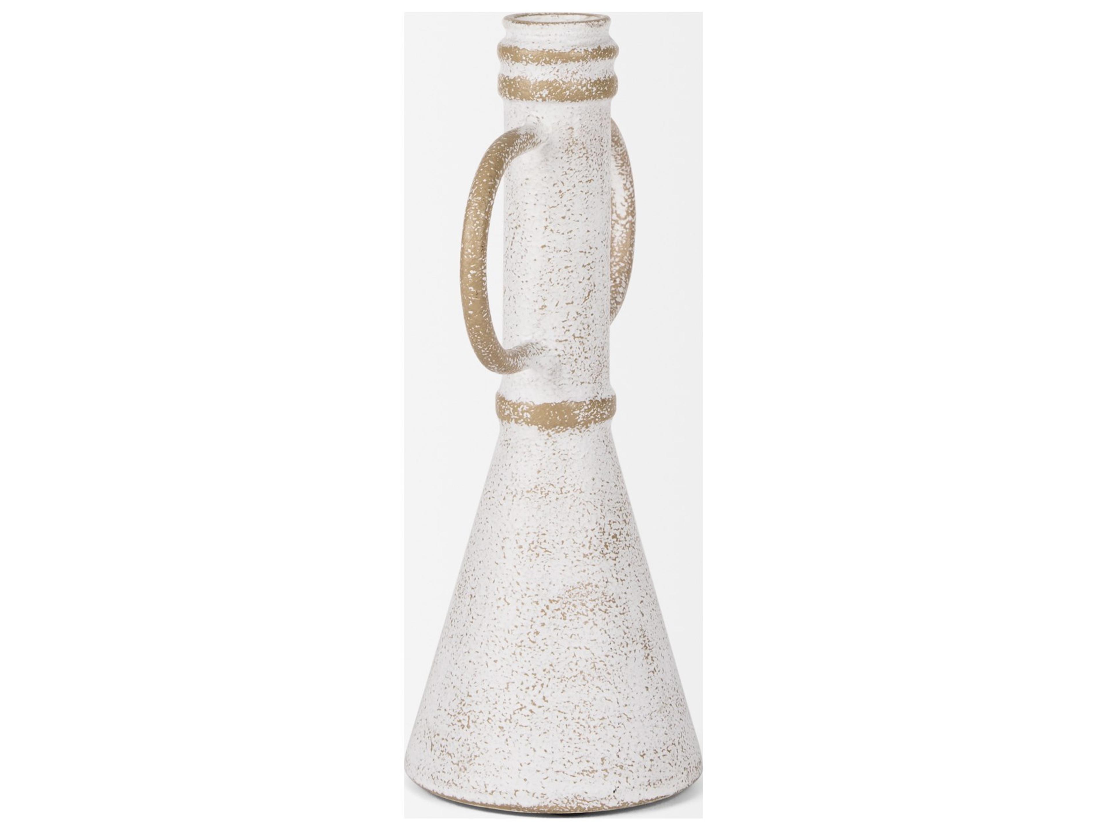 Mercana Ziva Small Distressed Wall White Metal Sculptural Object