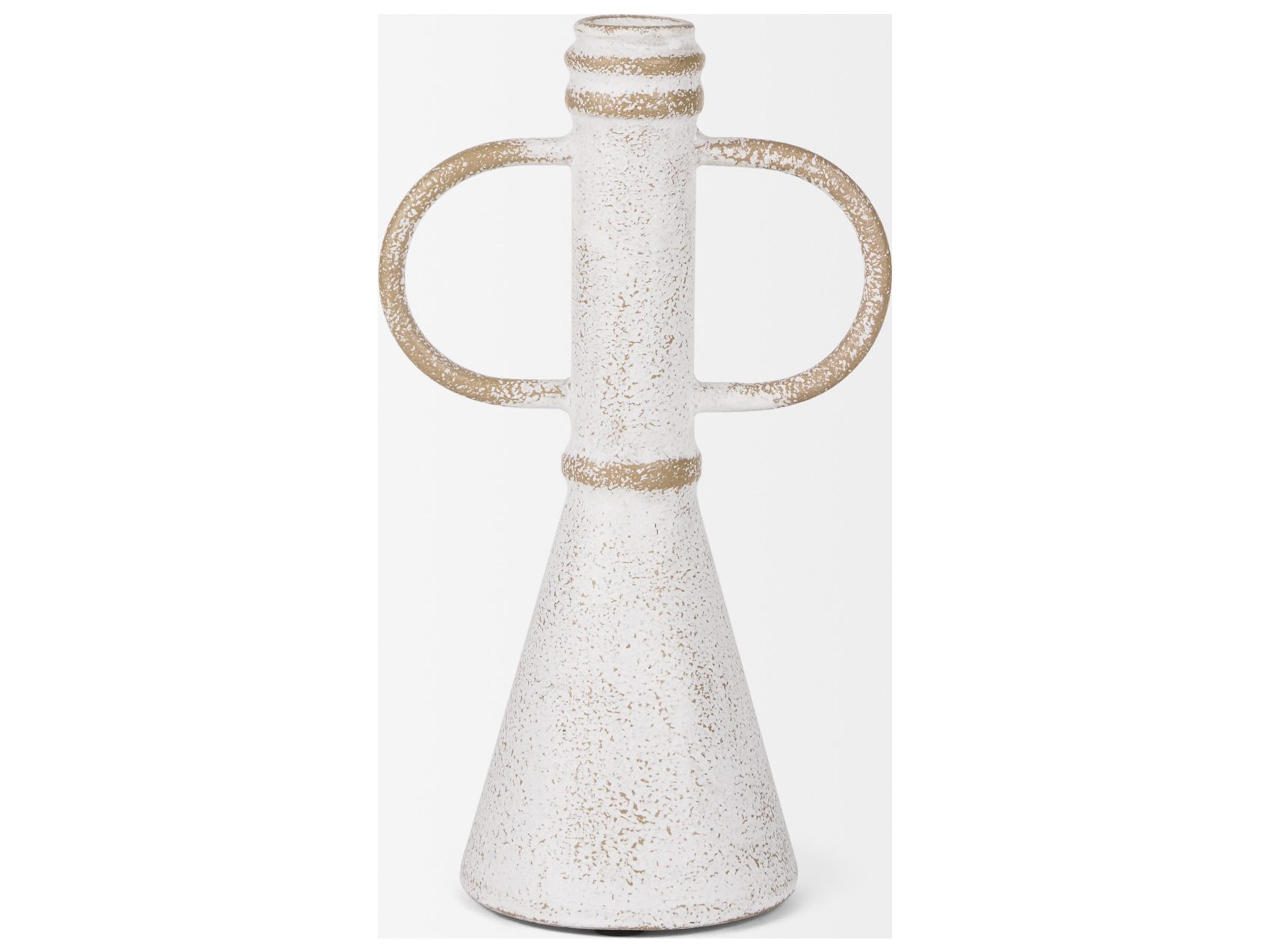 Mercana Ziva Small Distressed Wall White Metal Sculptural Object